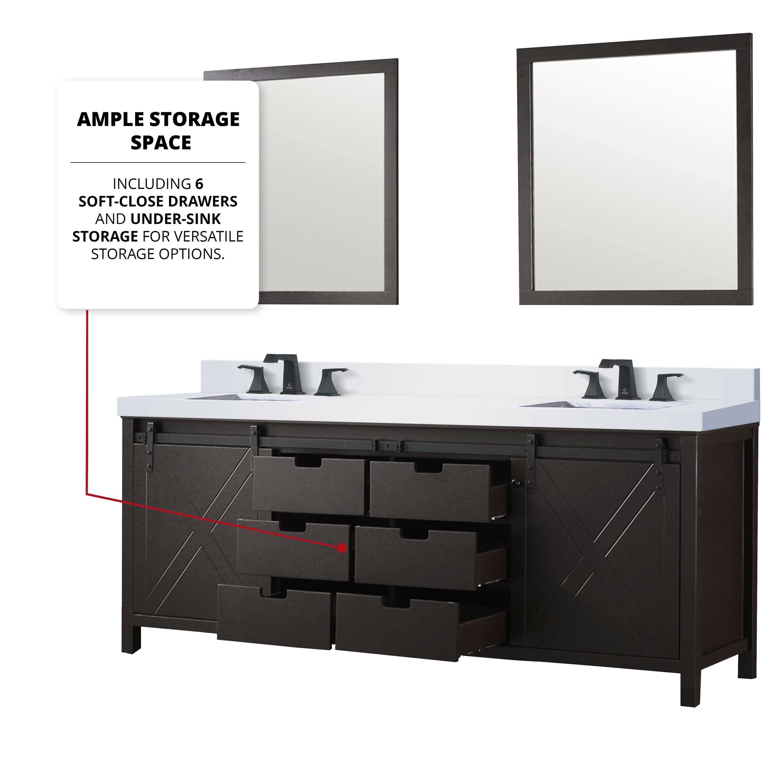 Lexora LVM84DC300 Bath-Vanity-Combo - View #7