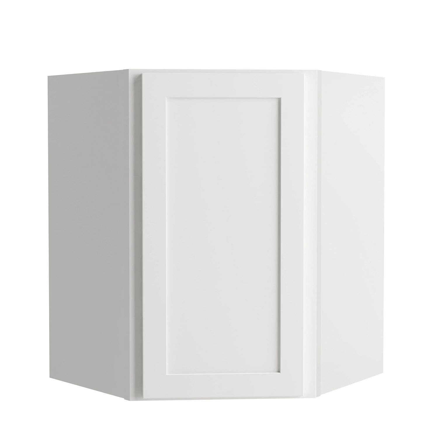 Project Source WA2430RW Conway 24-in W x 30-in H x 24-in D White Diagonal Diagonal Wall Fully assembled Cabinet (Recessed Panel Shaker)