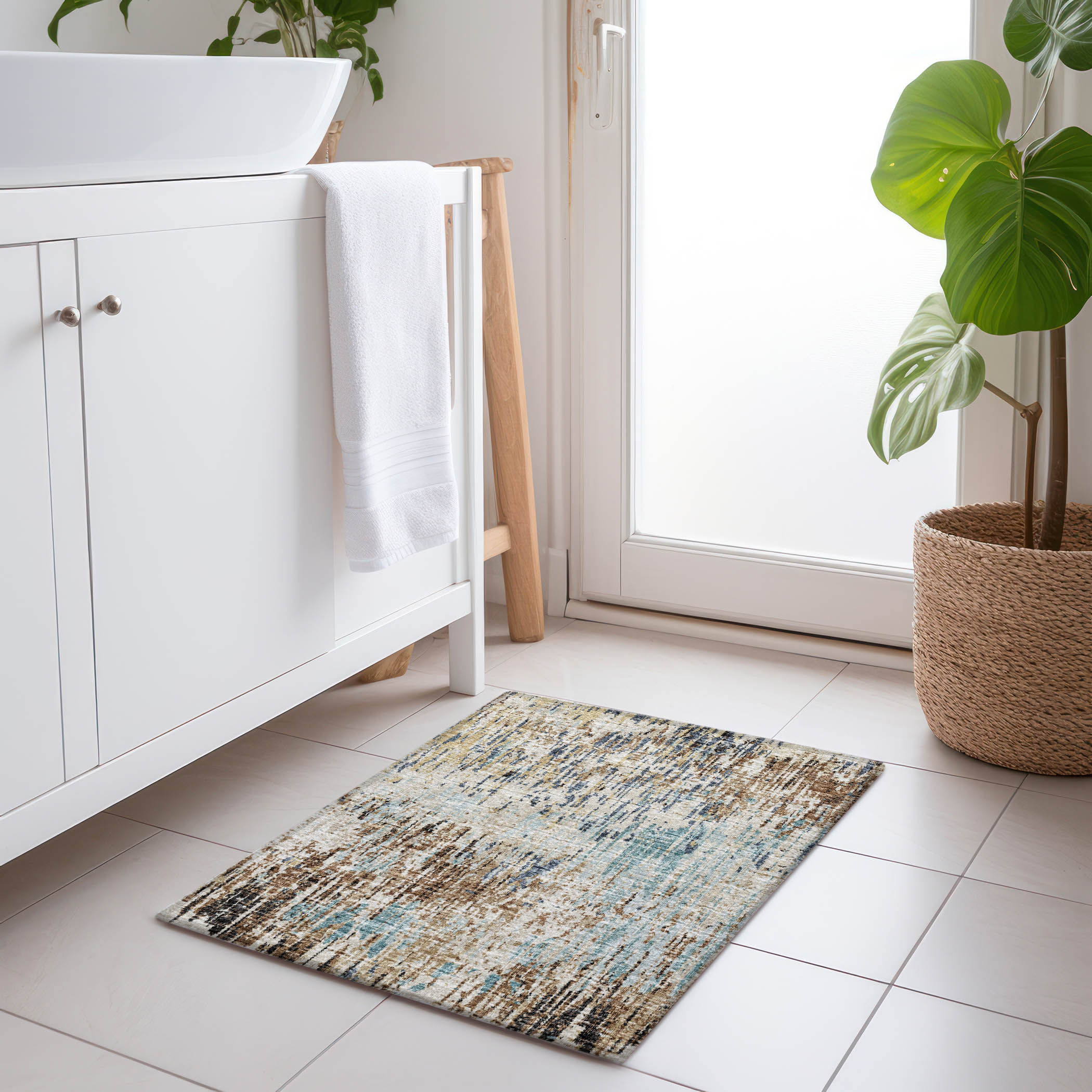 Addison Rugs AMF66MO20X30 Mayfield AMF66MO 2 x 3 (ft) Loomed Polyester Moody Rectangular Indoor Abstract Machine washable Area rug