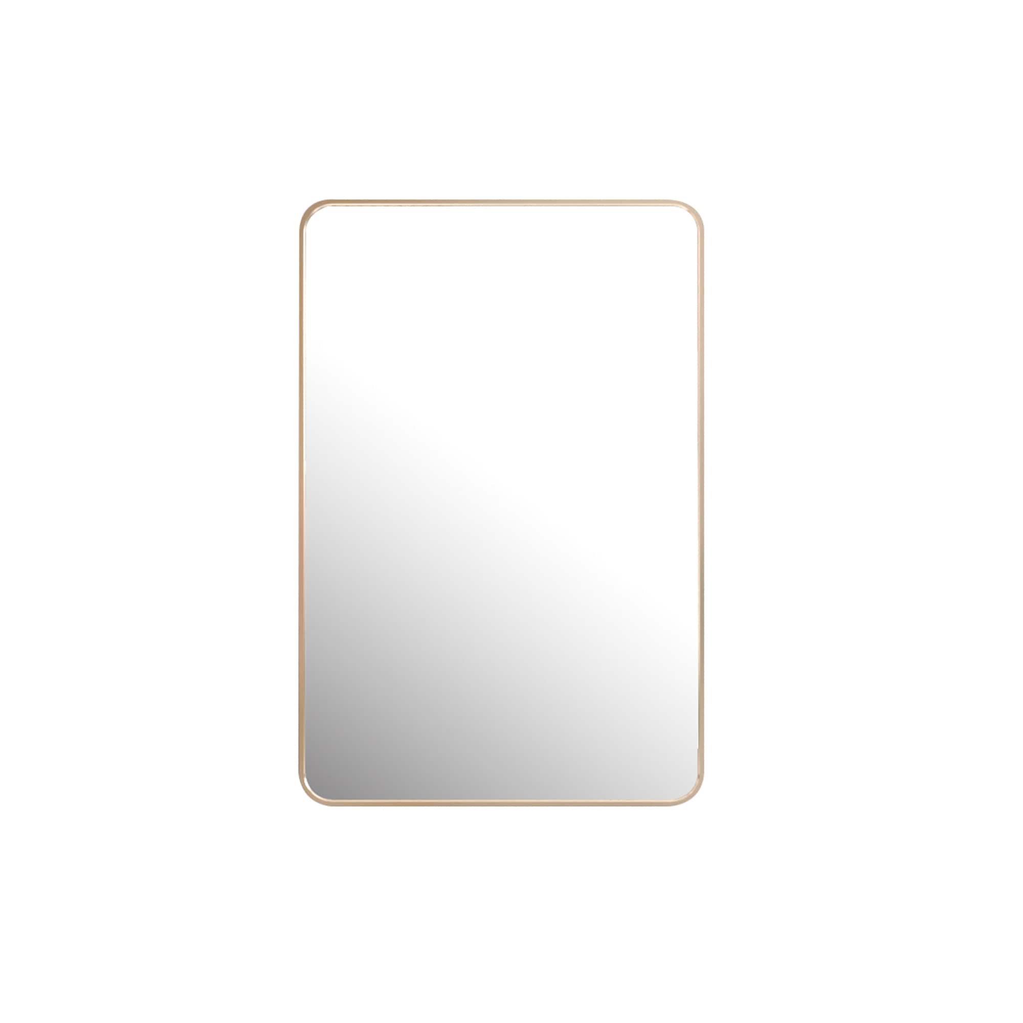 Bybafun YE1800004 36-in x 24-in Framed Rectangle Bathroom Vanity Mirror ( Brushed Nickel )