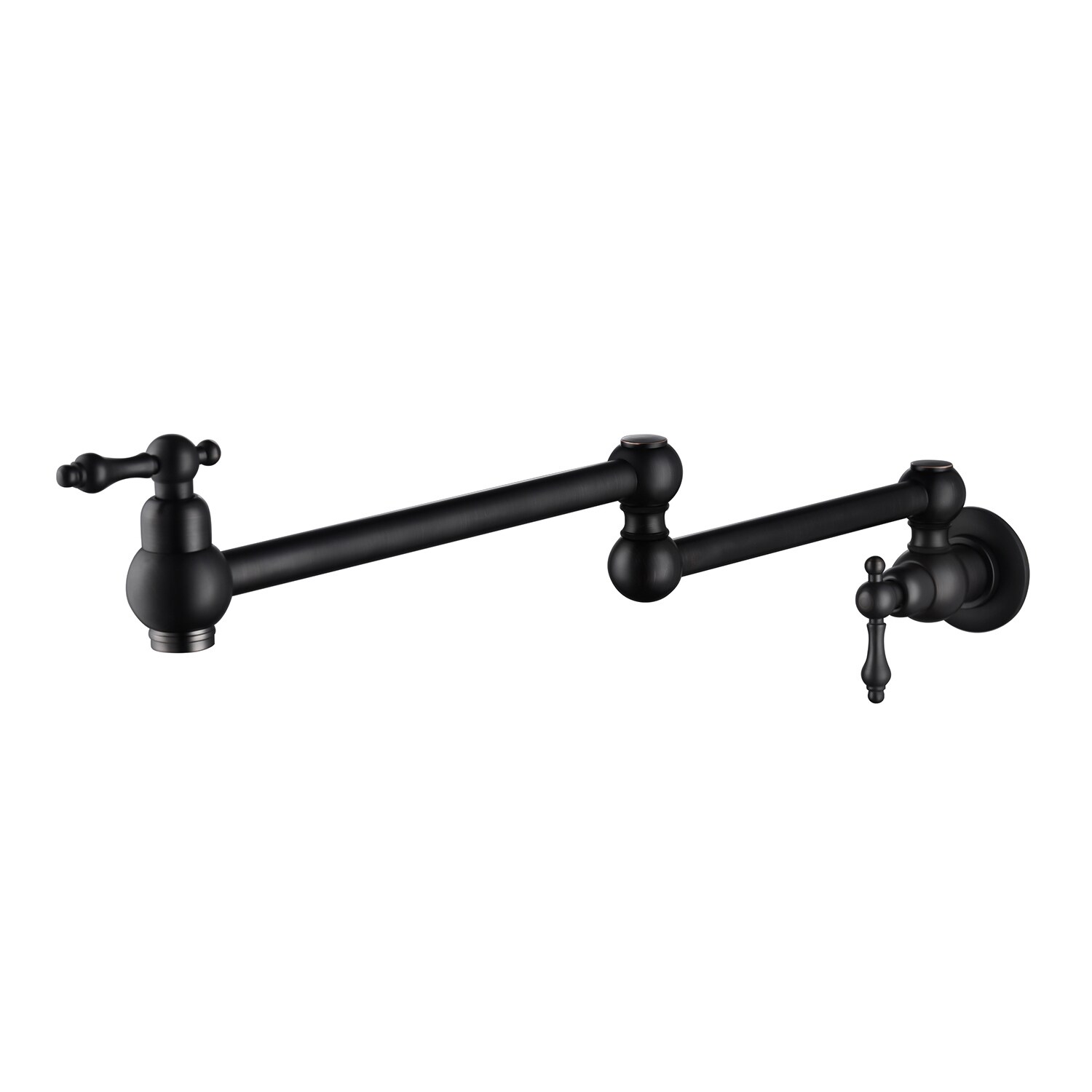 Flynama XY-H-2267N-LED-1D Matte Black Single Handle Wall-mount Pot Filler Kitchen Faucet with Sprayer