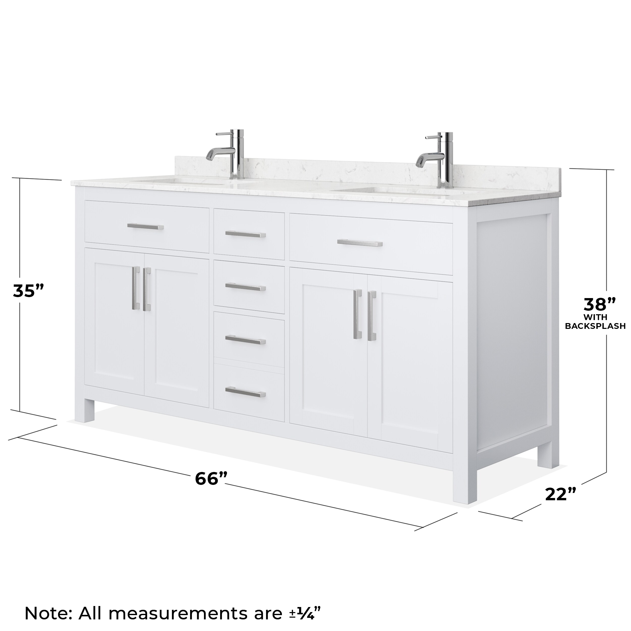 Wyndham Collection WCG242466DWHCCUNSMXX Bath-Vanity-Combo - View #5