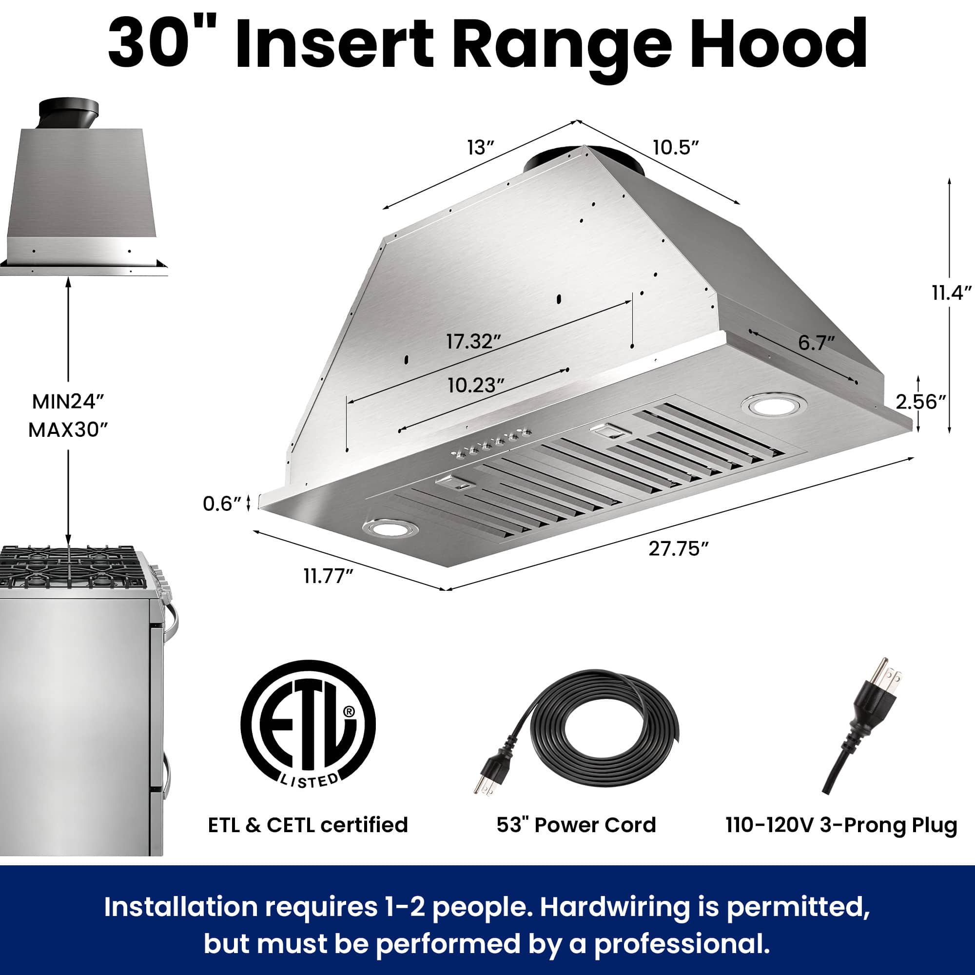 DIVAN DMB01-30 Undercabinet-Range-Hoods - View #2