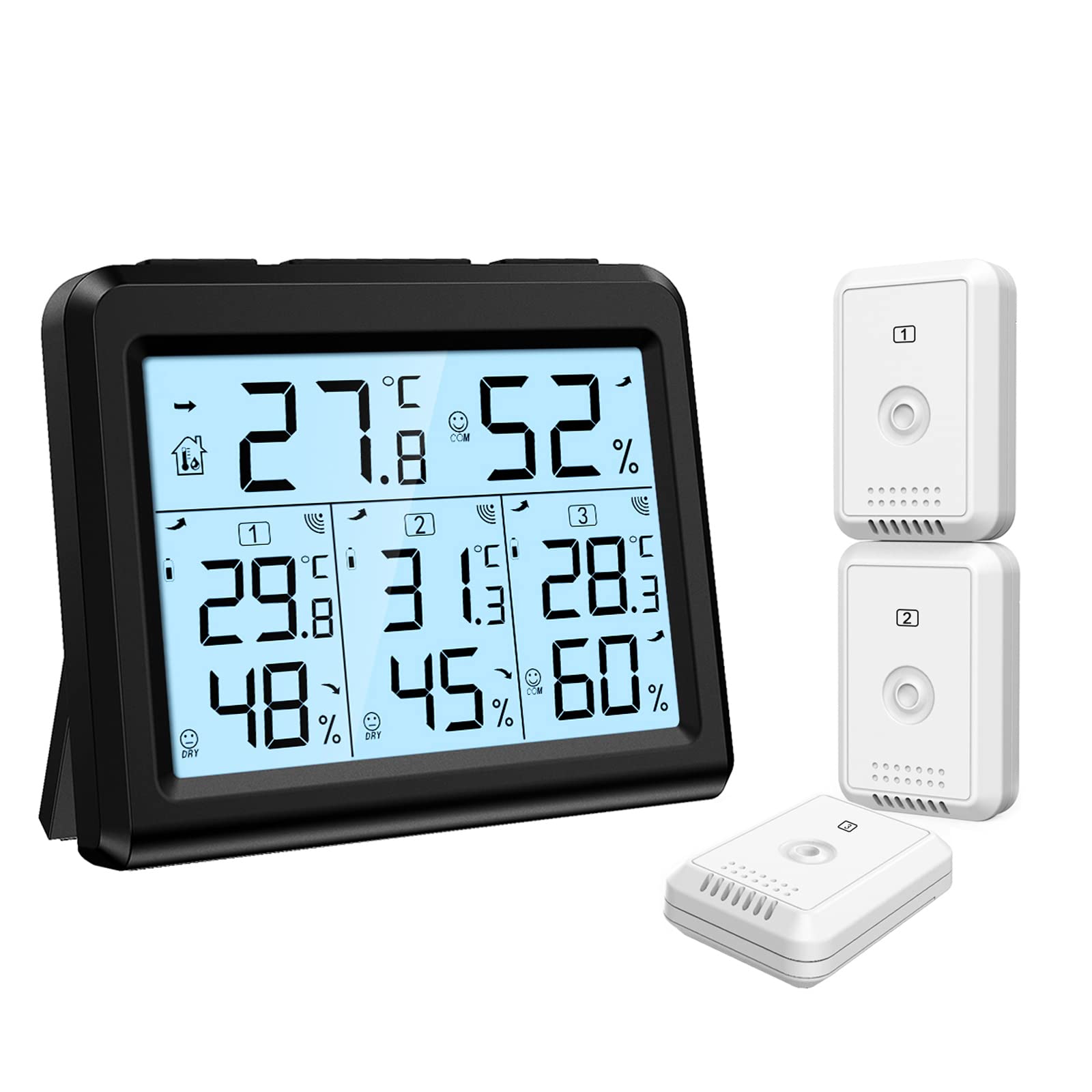 Humidity Unit Display ITOPFOX Indoor Outdoor Thermometer Temperature Humidity Monitor with ...