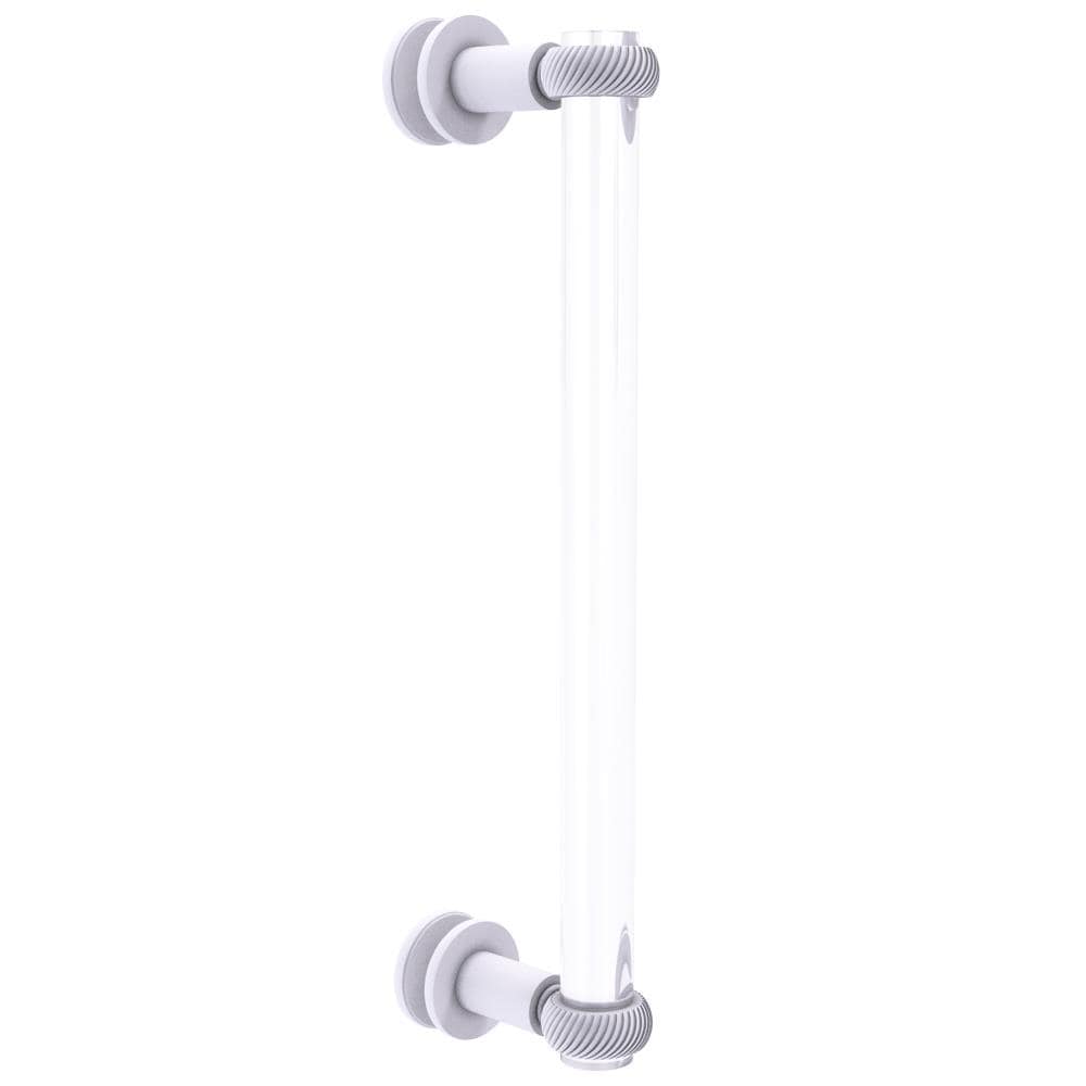 Allied Brass CV-407T-12SM-WHM White 12-in Hinged Shower Door Handle
