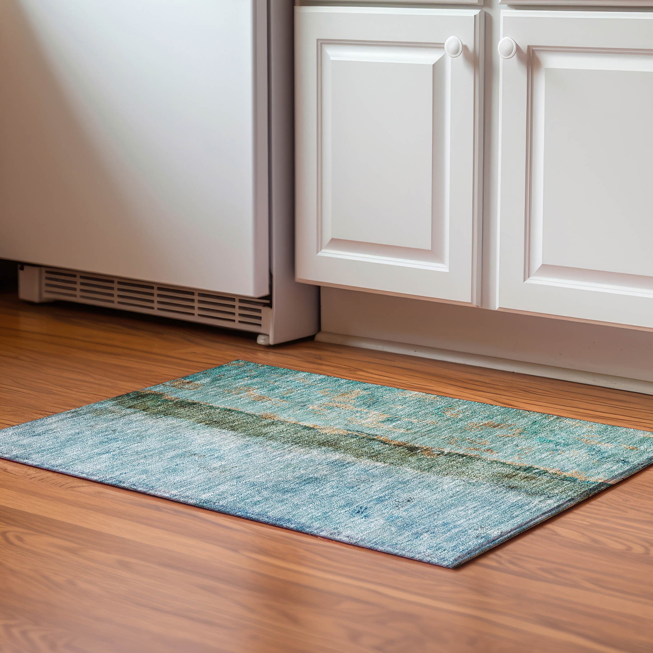 Addison Rugs AMF605BU20X30 Mayfield AMF605BU 2 x 3 (ft) Loomed Polyester Blue Rectangular Indoor Geometric Machine washable Area rug