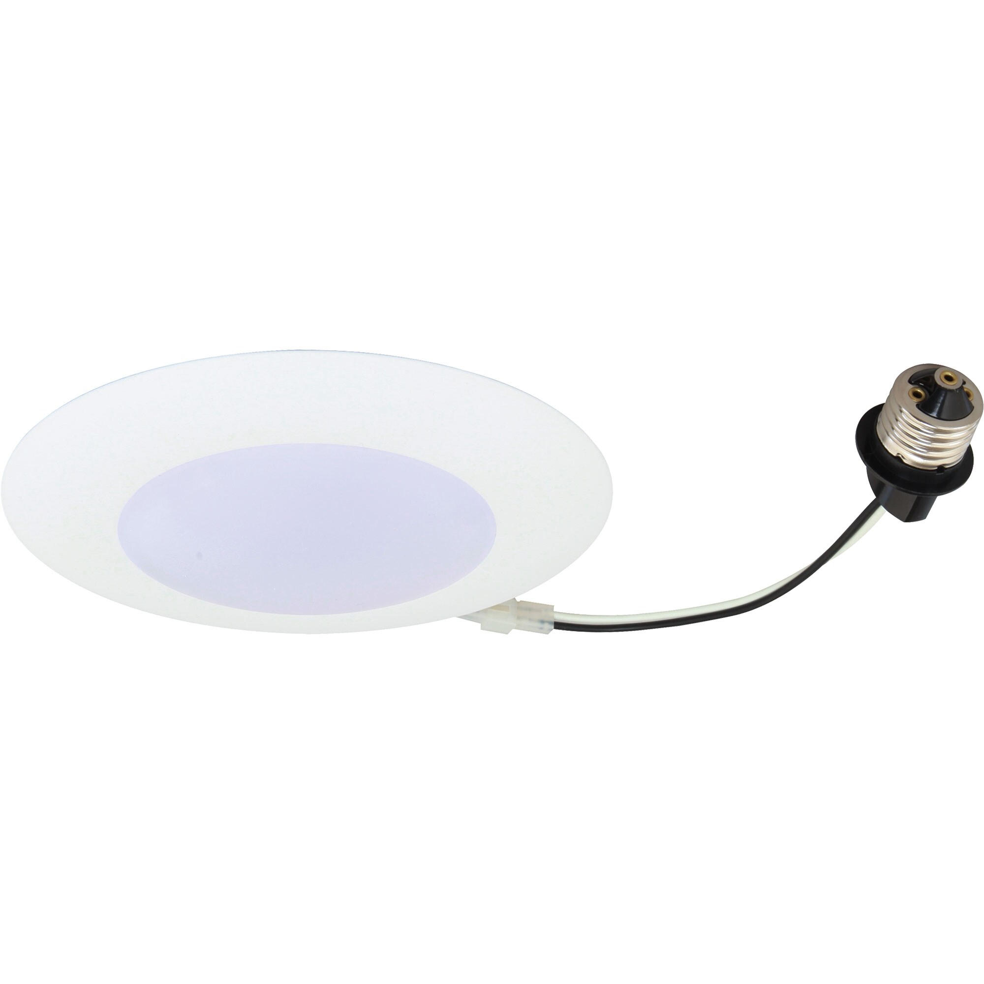 Volume Lighting 1 -Light 7-in Matte White Indoor/Outdoor Integrated LED Flush Mount Light