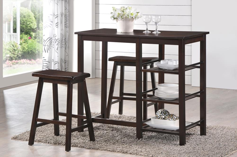 ACME FURNITURE 73050 Nyssa Walnut Country Dining Room Set with Rectangular Table ( Seats 2 )