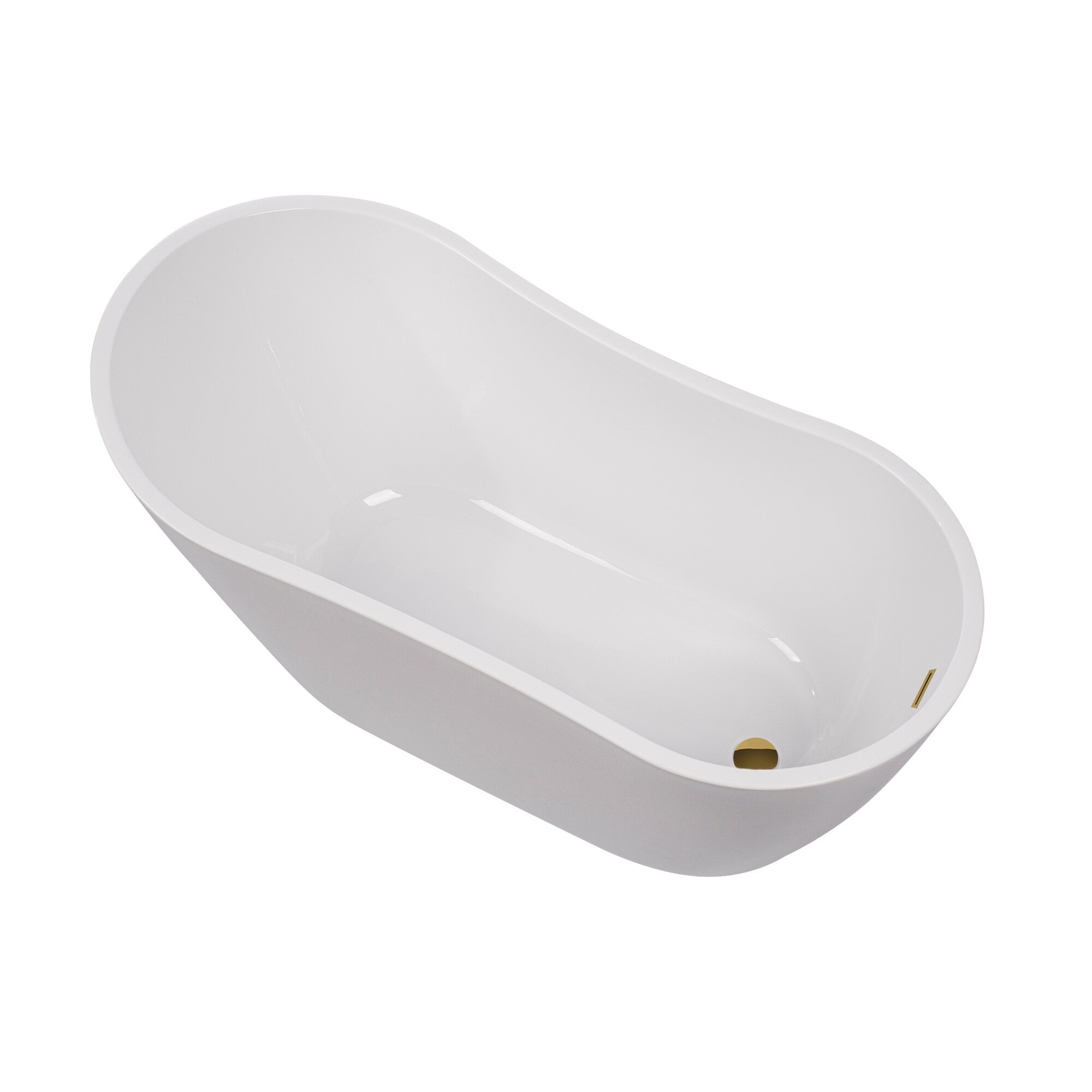 Maya 55" White Freestanding Acrylic Soaking Bathtub