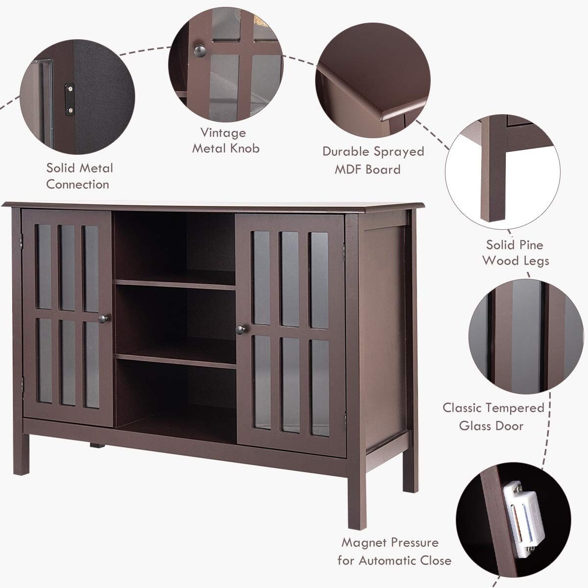 Clihome HW56274BN Tv-Stands - View #5