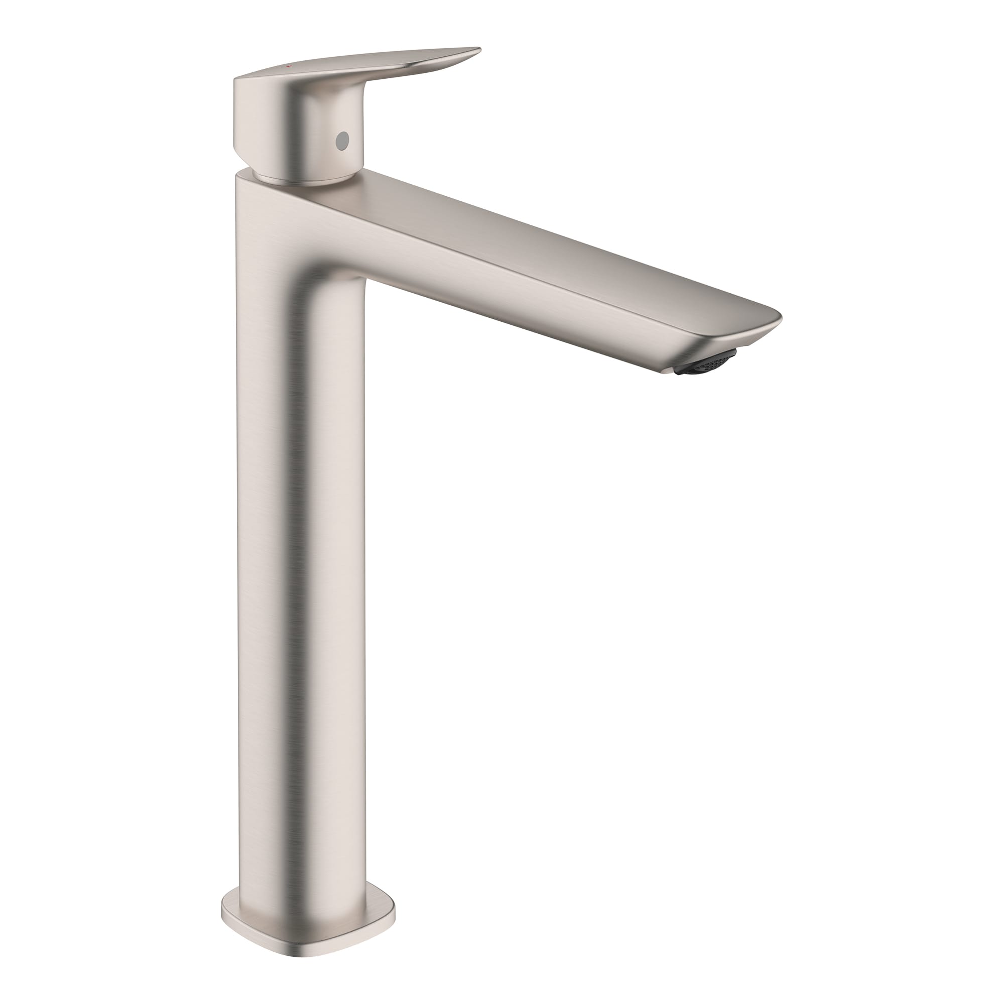 Hansgrohe 71258821 Logis Fine Brushed Nickel Single hole 1-handle WaterSense Mid-arc Residential Handle Bathroom Sink Faucet