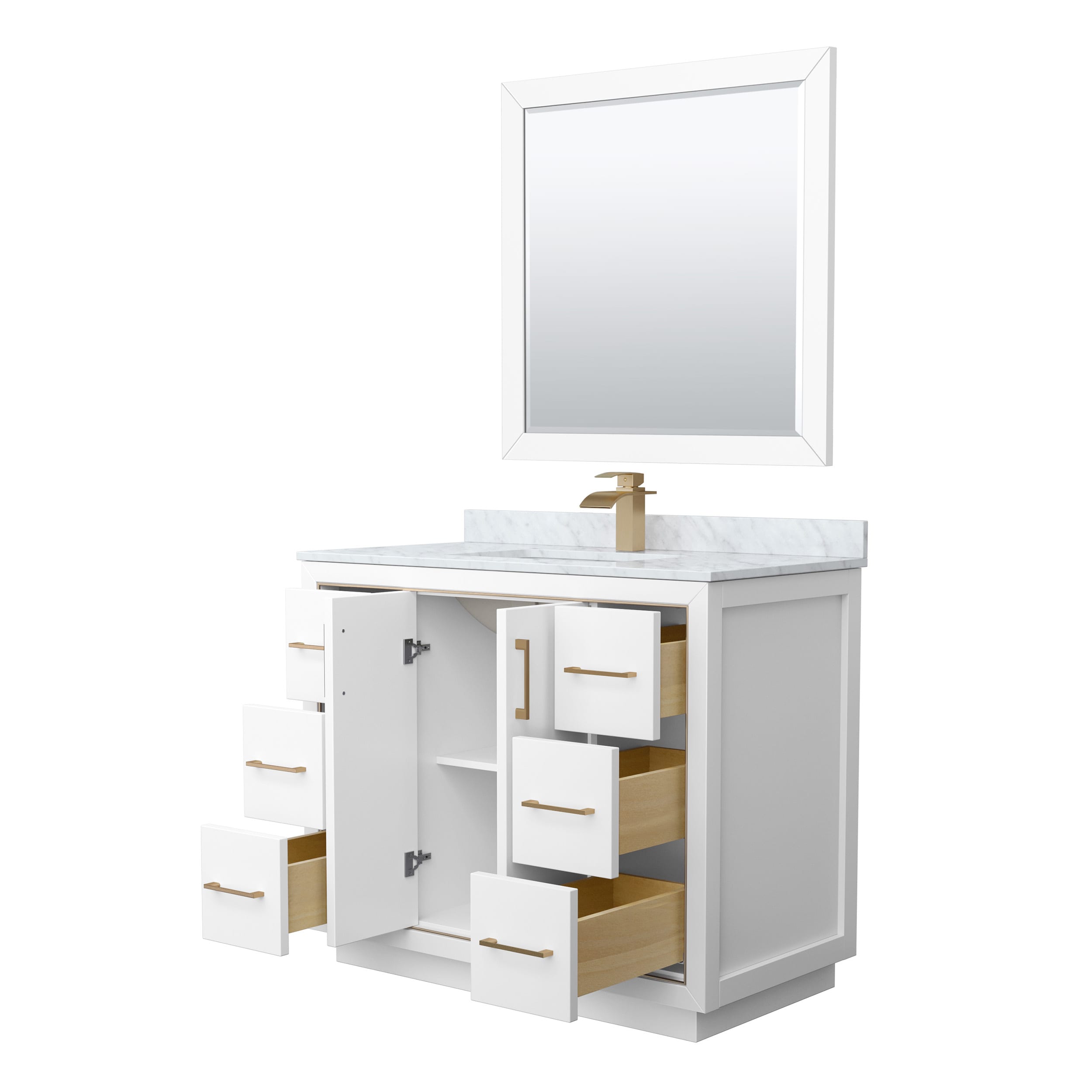 Wyndham Collection WCF111142SWZCMUNSM34 Bath-Vanity-Combo - View #2