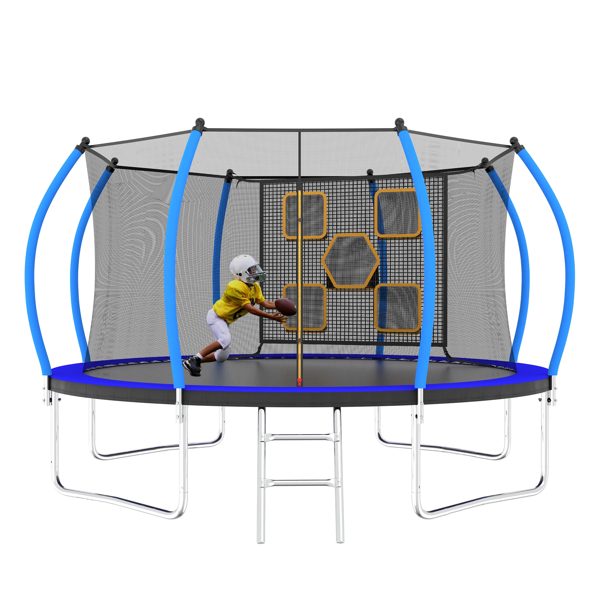 Fun Orange FUN25BC05 Trampolines for Kids and Adults 12-ft Round Backyard in Blue