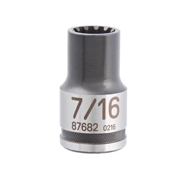 Kobalt Universal Standard (SAE) 1/4-in Drive Spline 7/16-in Deep Socket Kobalt Universal Standard (SAE) 1/4-in Drive Spline 7/16-in Deep Socket