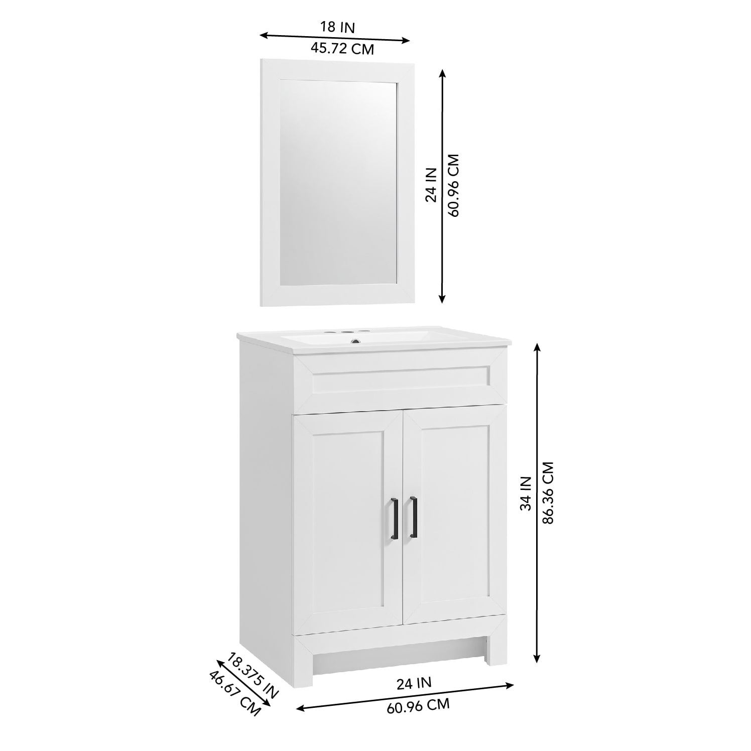 Style Selections 2540VM-24-311 Bath-Vanity-Combo - View #2