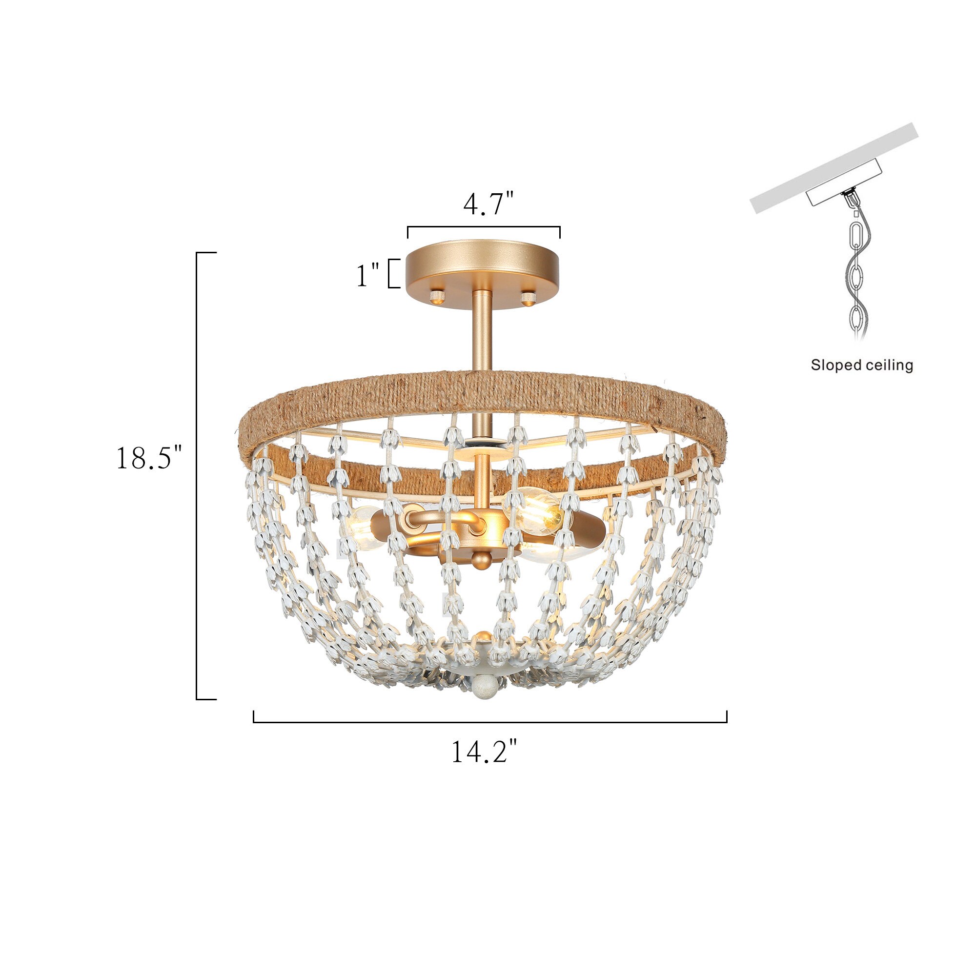 Uolfin 3-Light Bohemian/Global Cage Chandelier in the Chandeliers ...