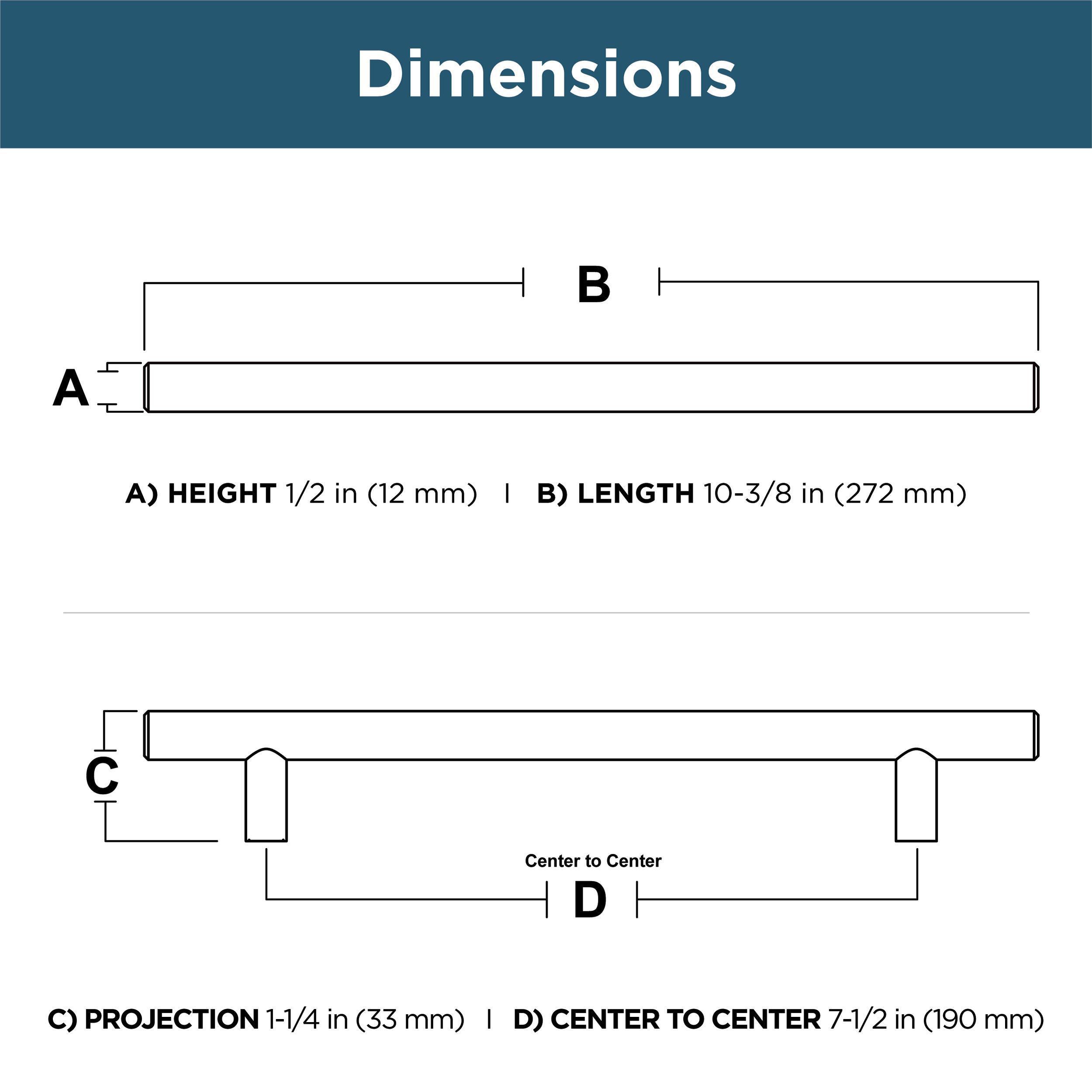 Brushed Steel Modern Bar Cabinet Pulls with Mounting Hardware