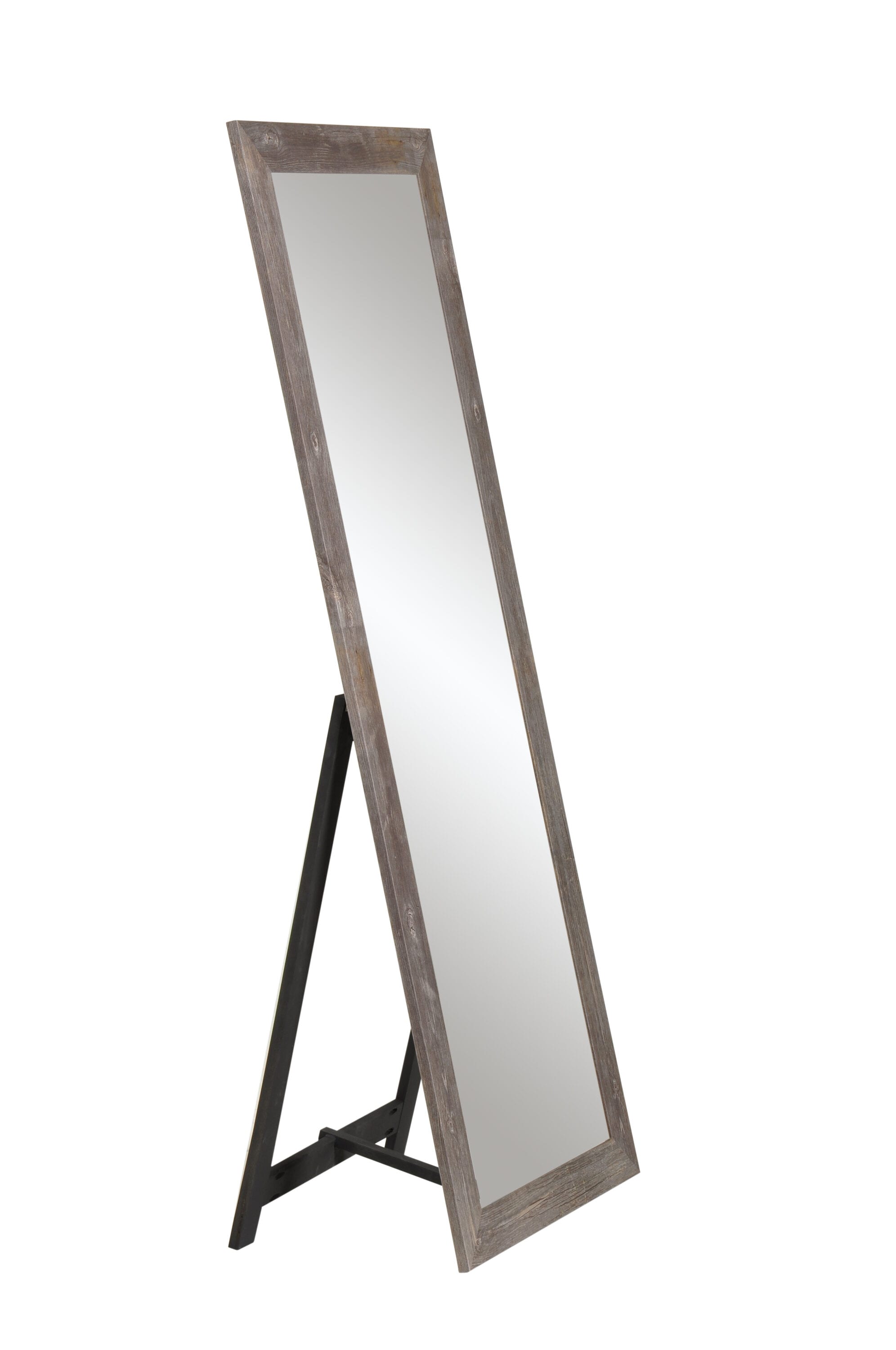 BrandtWorks BM0041THINSA 21.5-Inches W x 71.0-Inches H Rectangle Brown Framed Full Length Floor Mirror