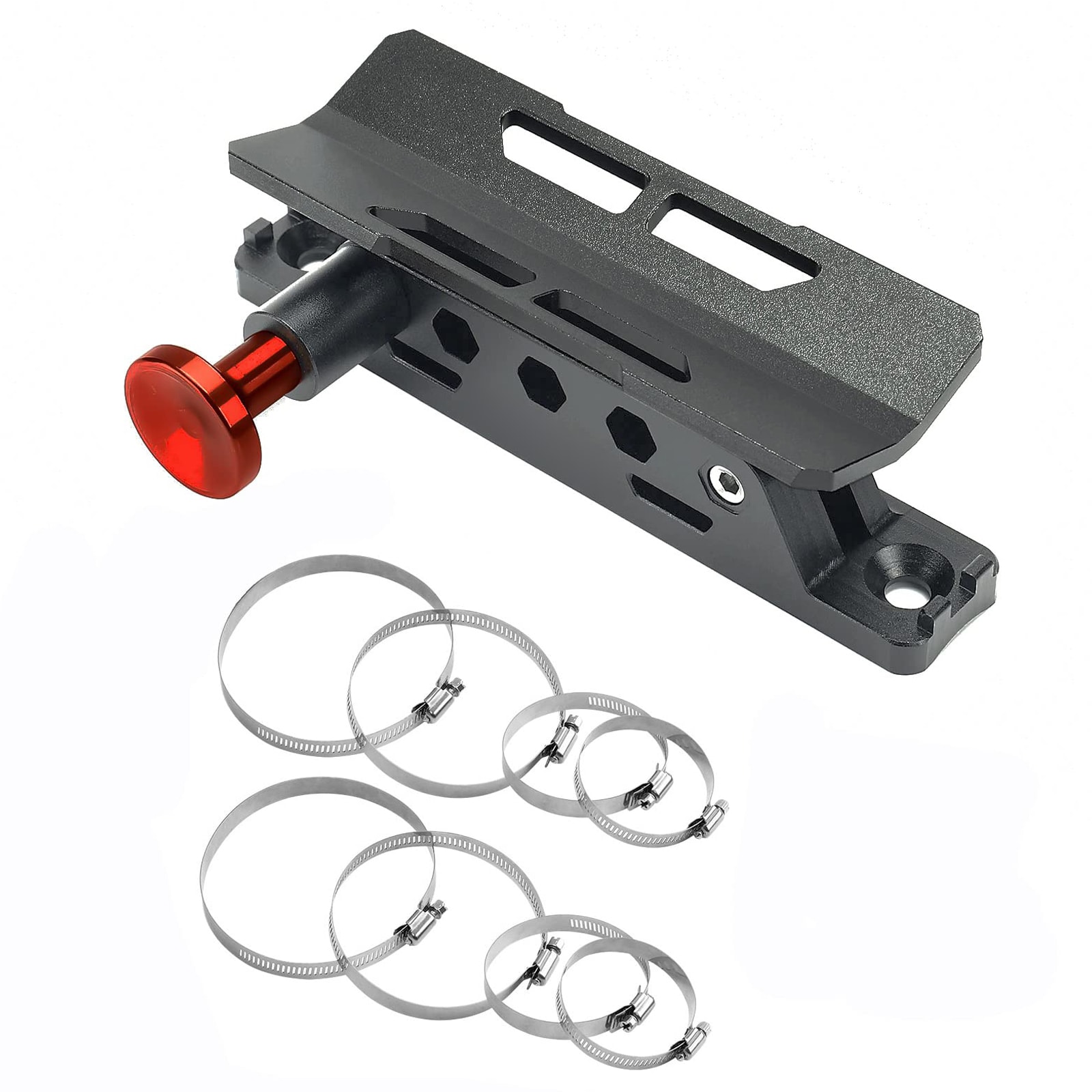 Etokfoks  Fire Extinguisher Mount Roll Bar Aluminum Quick Release Holder Bracket with 8 Clamps for UTV ATV Jeep 1 Pack