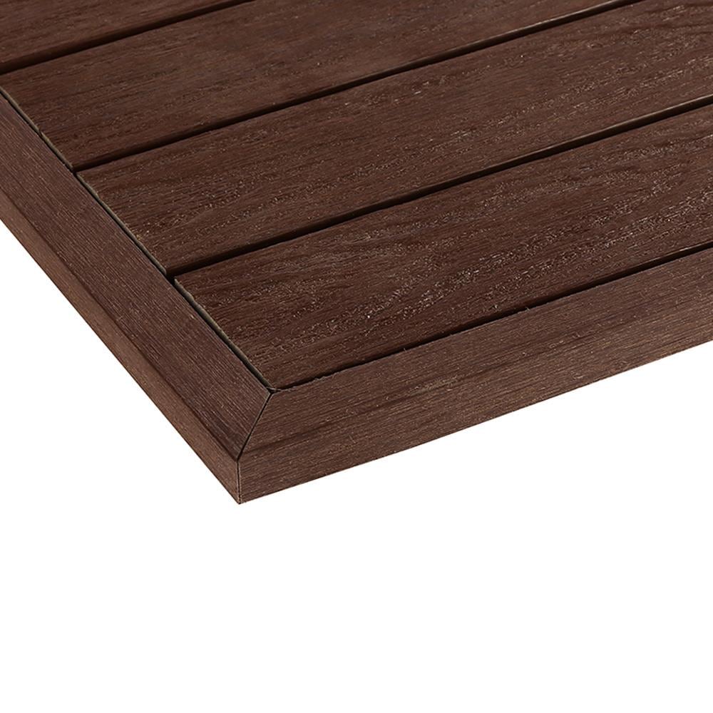 NewTechWood US-QD-OT-ZX-RW 1-in x 12-in 2 -Pack California Redwood Prefinished Composite Outside corner trim ( 0.5-sq ft )