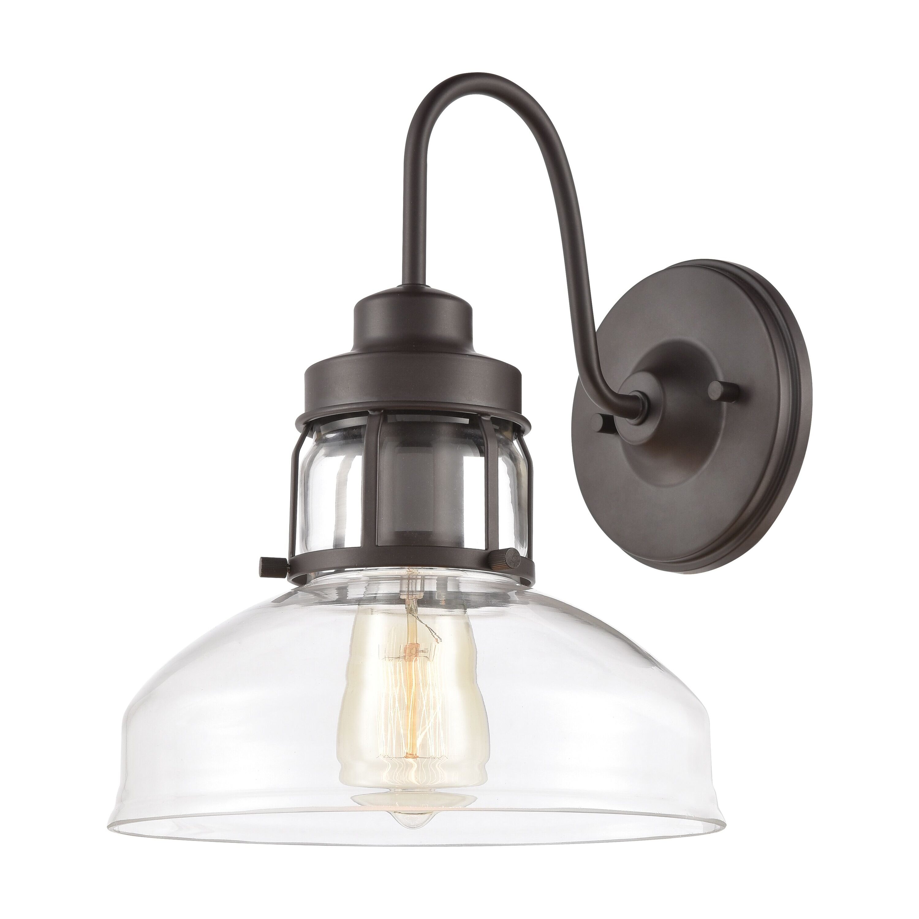 Westmore by ELK Lighting LW-2023260600672 Collect 9-in W 1 -Light Bronze Transitional Wall Sconce