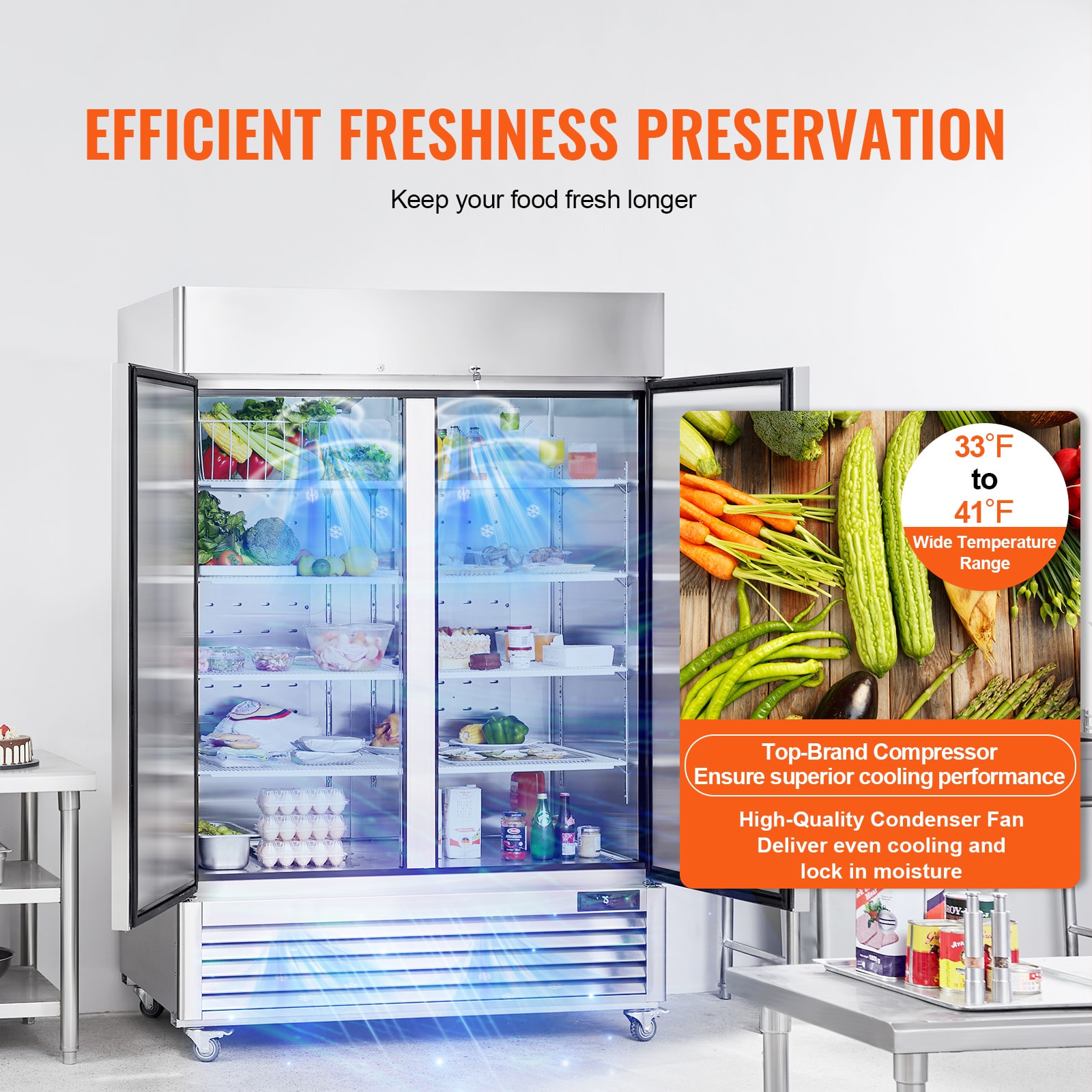 VEVOR SCLSSYLJMCLZ03842V1 Commercial-Refrigerators - View #2