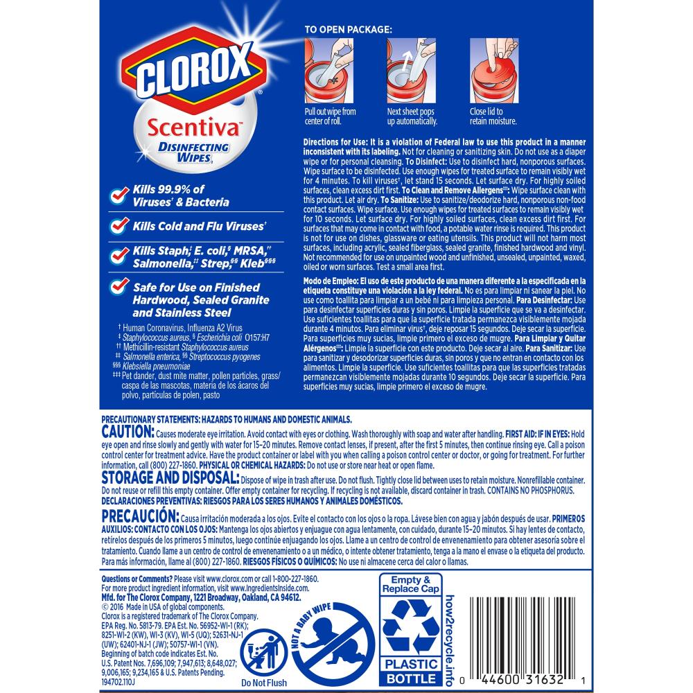 Clorox Scentiva 70-Count Hawaiian Sunshine Disinfectant Liquid All