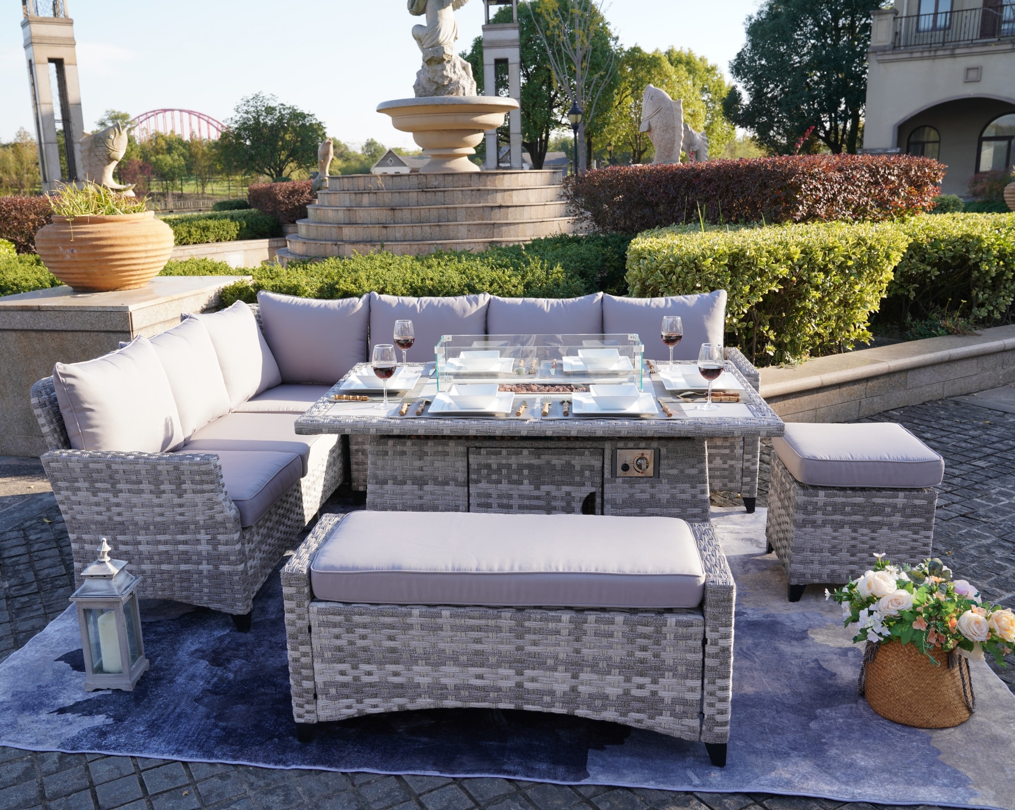 Direct Wicker DWF-2001 Patio-Conversation-Sets - View #2