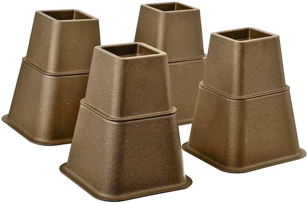 Slipstick Universal Bed Riser Cone Set of 4 5 Inches of Lift 