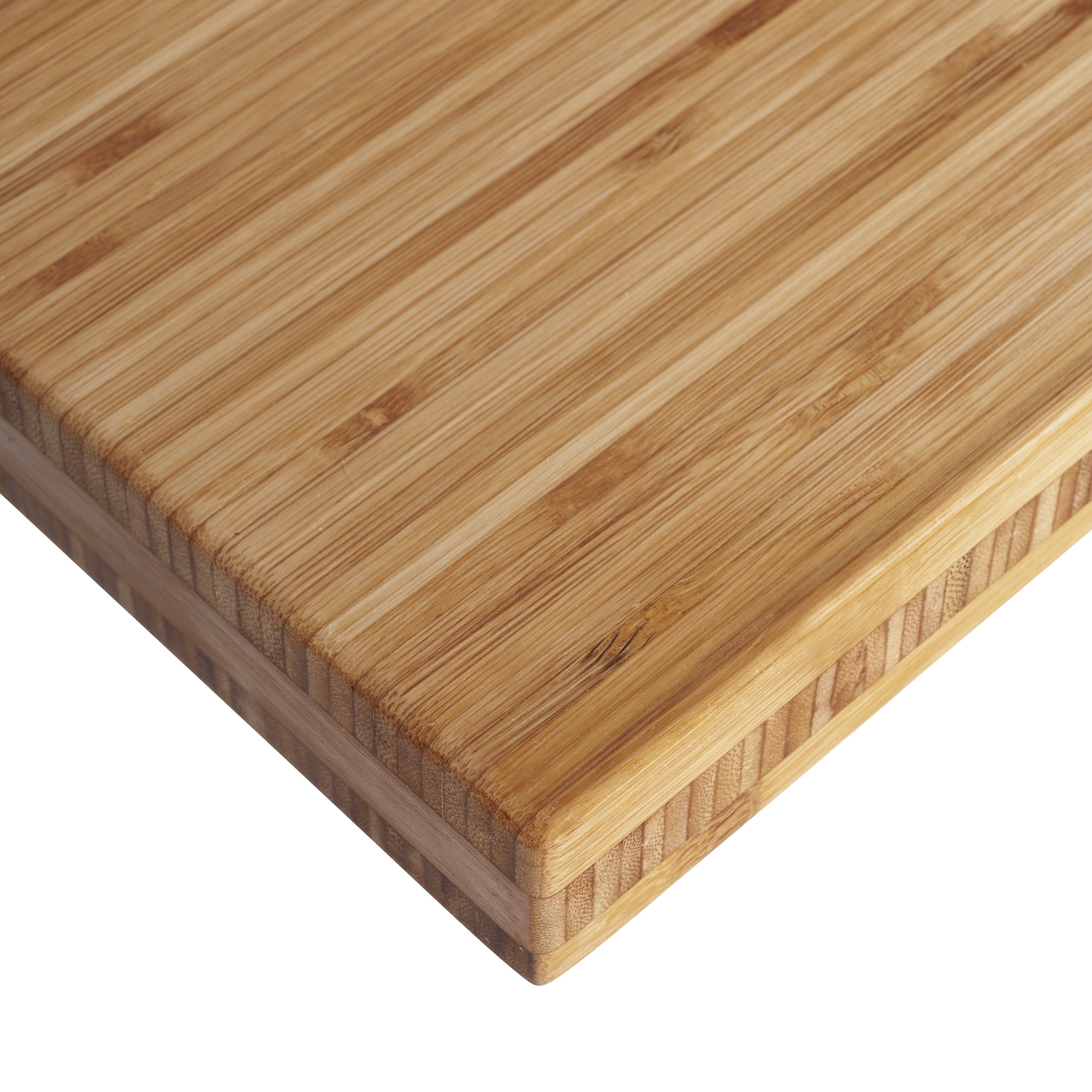 Sparrow Peak Bamboo Vertical Grain 120-in x 25-in x 1.75-in Unfinished  Natural Straight Bamboo Butcher Block Countertop at