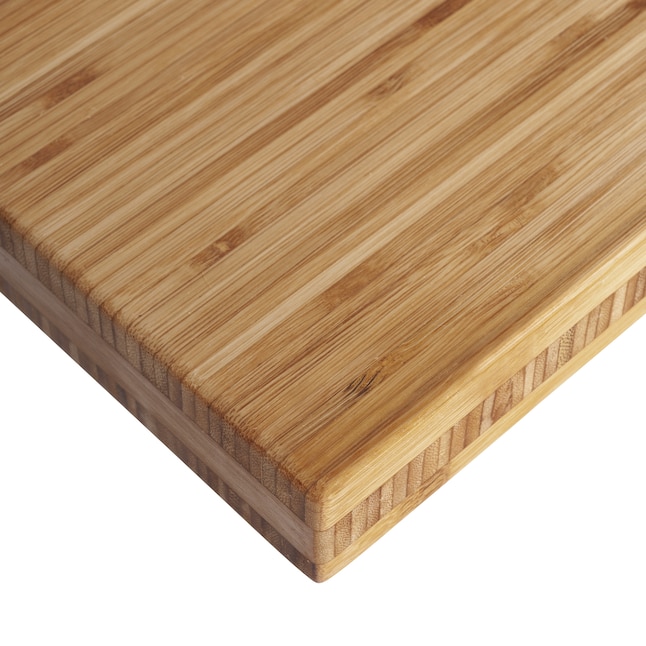 Sparrow Peak Bamboo Vertical Grain 96-in x 25-in x 1.75-in Unfinished  Natural Straight Butcher Block Bamboo Countertop at
