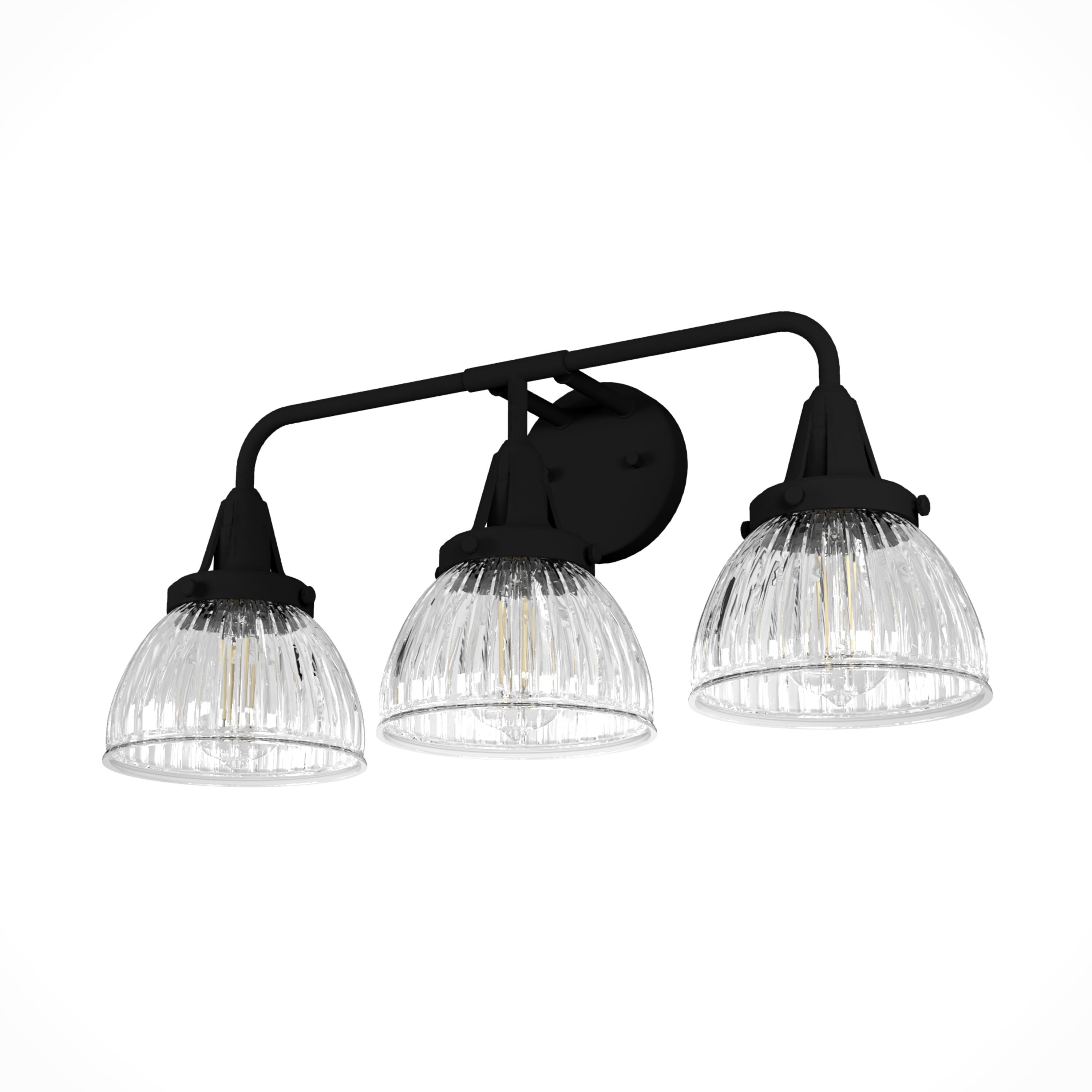 Hunter 19257 Cypress Grove 8.25-in 3 -Light Matte Black Transitional Vanity light bar