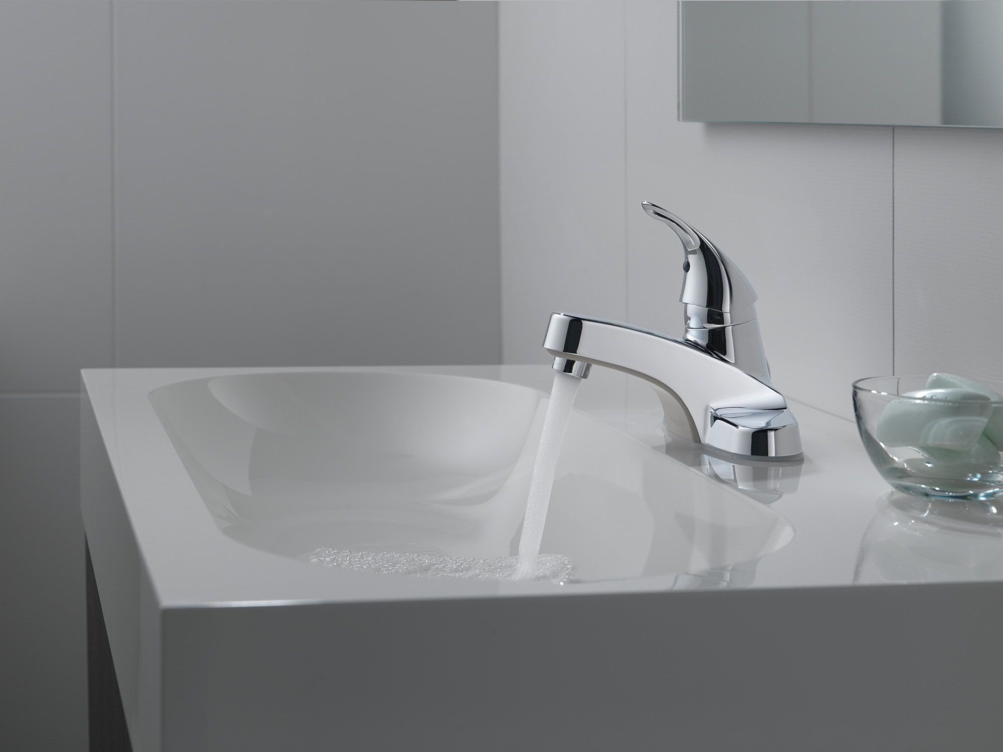 Chrome Single Handle Centerset Bathroom Faucet