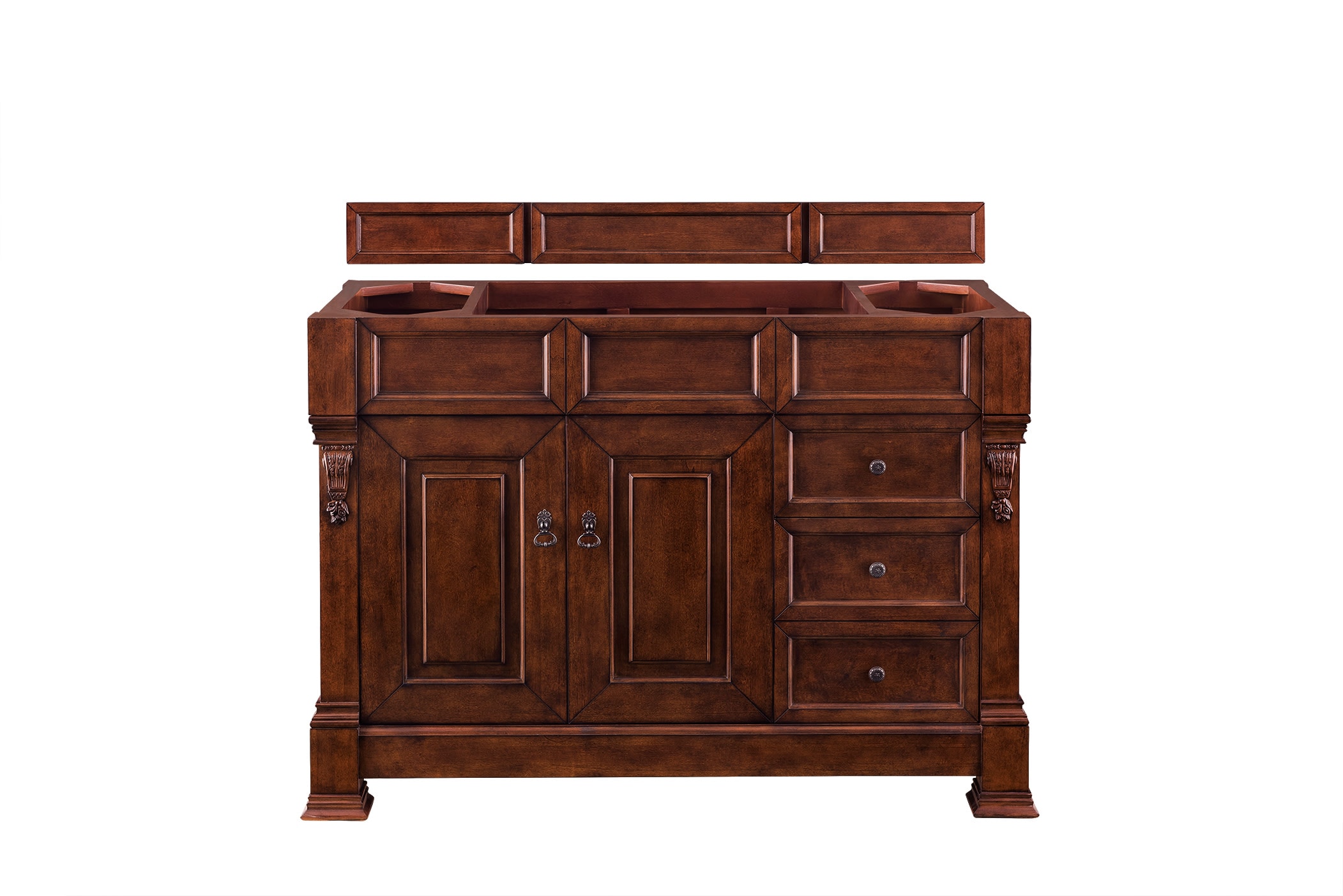 James Martin Vanities 147-114-5286 Brookfield 48-in Warm Cherry Bathroom Vanity Base Cabinet without Top