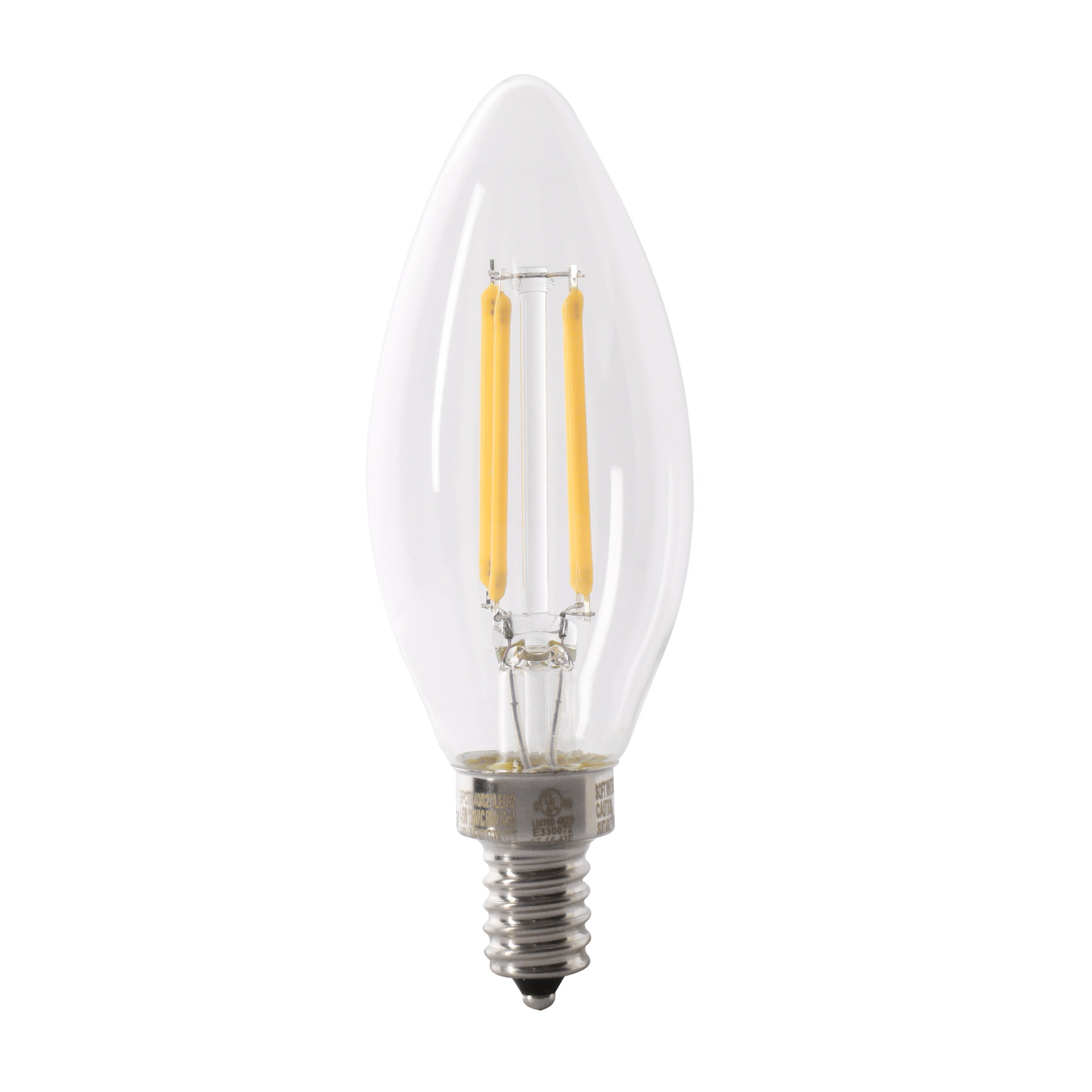 Feit 40W Equivalent Dimmable Frosted LED Chandelier Bulbs, 2-Pack