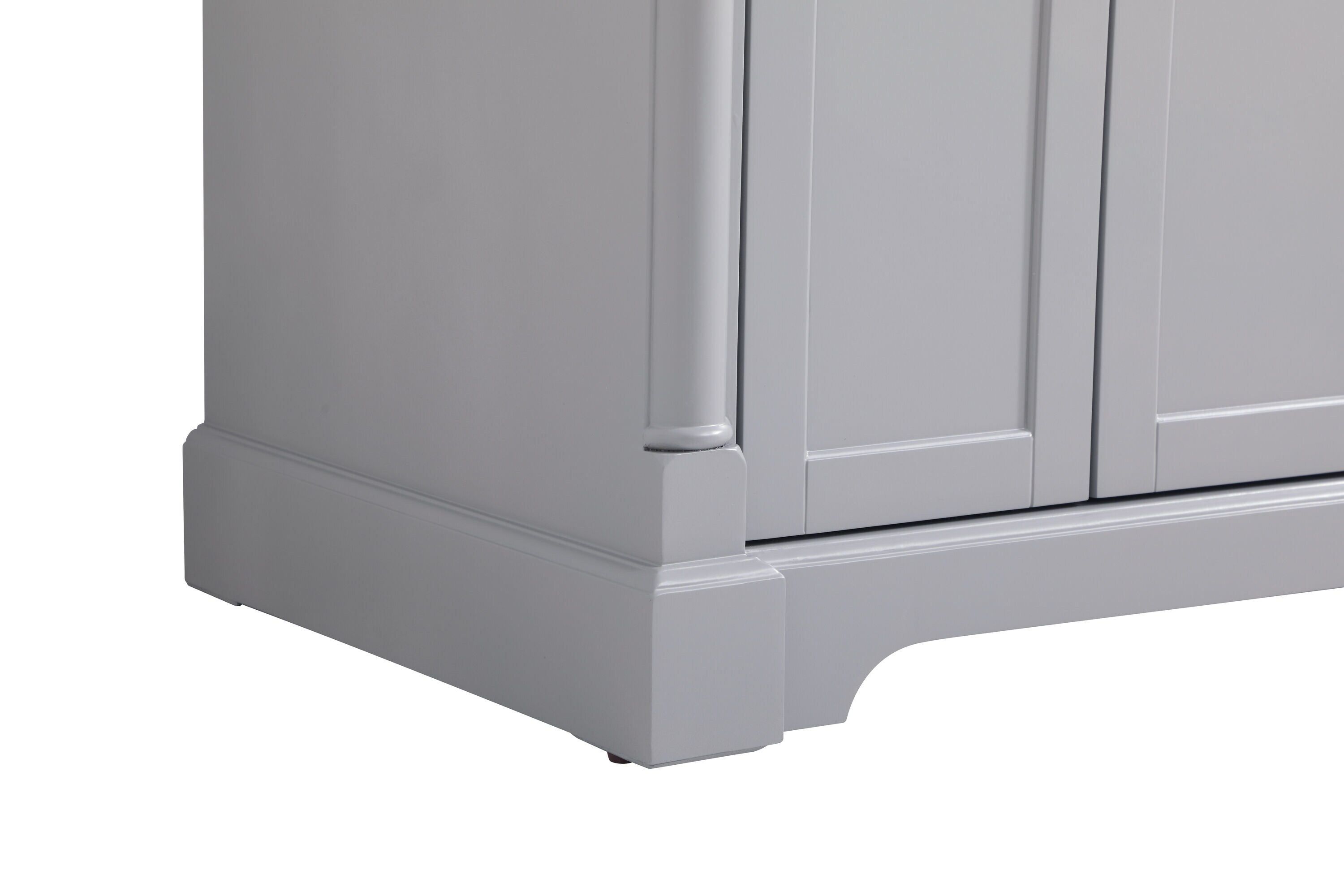 Clarence 36" Gray Solid Wood and Marble Single Bathroom Vanity