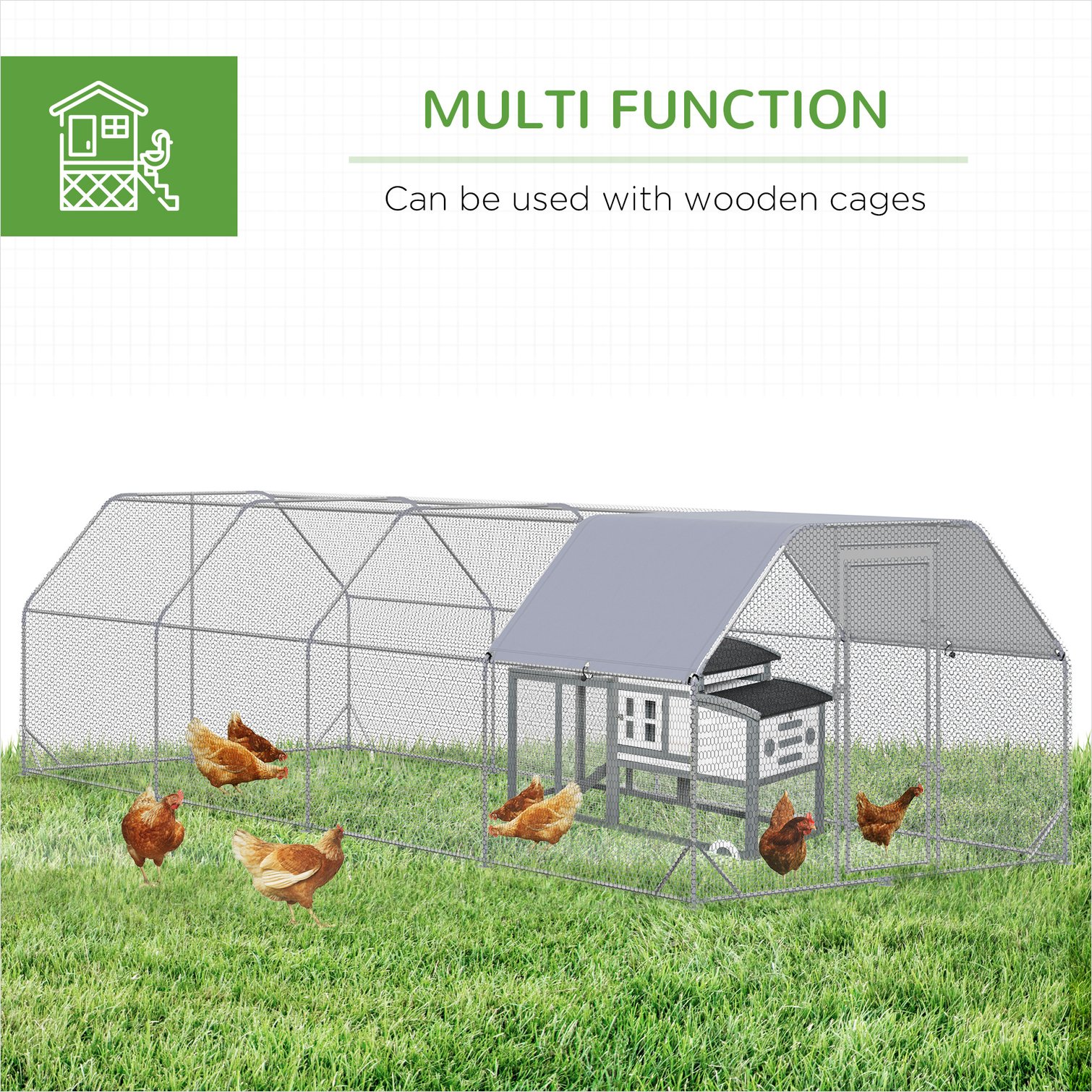 FlowLuxe D1WO81ZDFQIA Chicken-Coops-Rabbit-Hutches - View #2