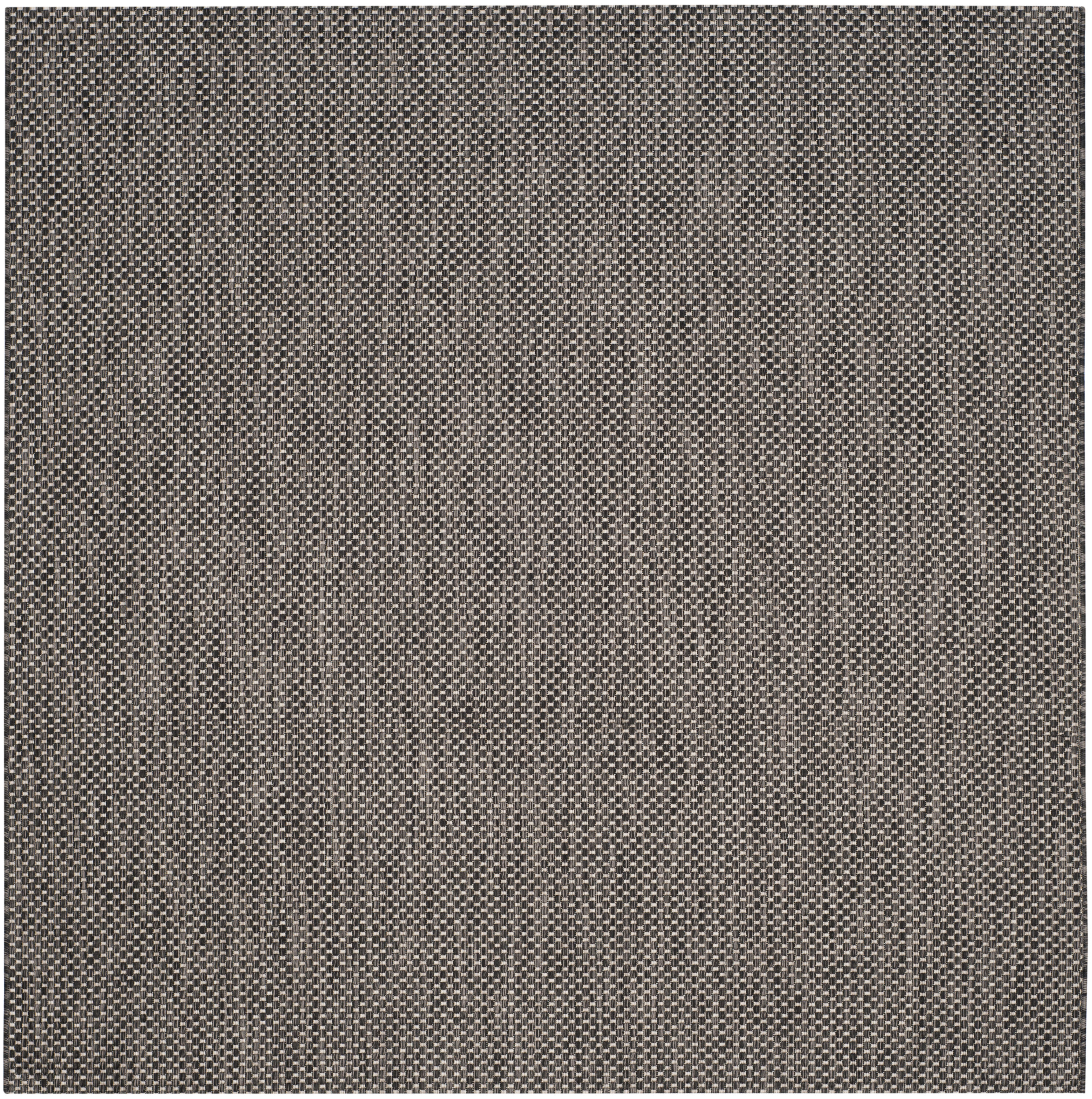 Safavieh Courtyard Black/Beige Square Synthetic Outdoor Area Rug