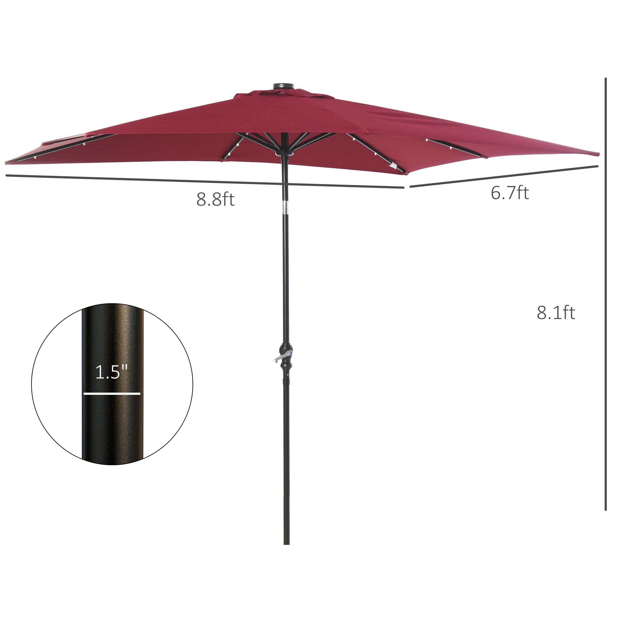 Outsunny 84D-100WR Umbrellas-2 - View #3