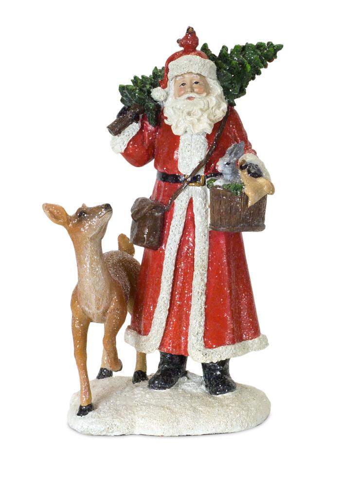 Melrose International 14-in Figurine Santa Christmas Decor at Lowes.com