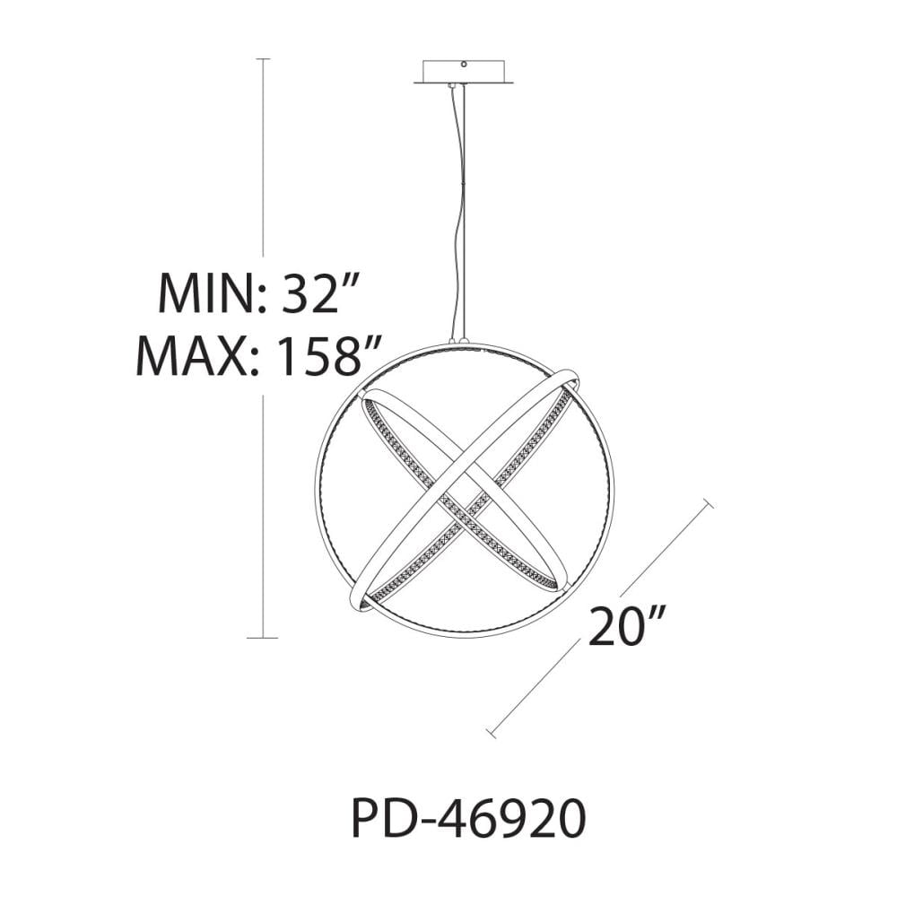 dweLED PD-46920-CH Pendant-Lights - View #2