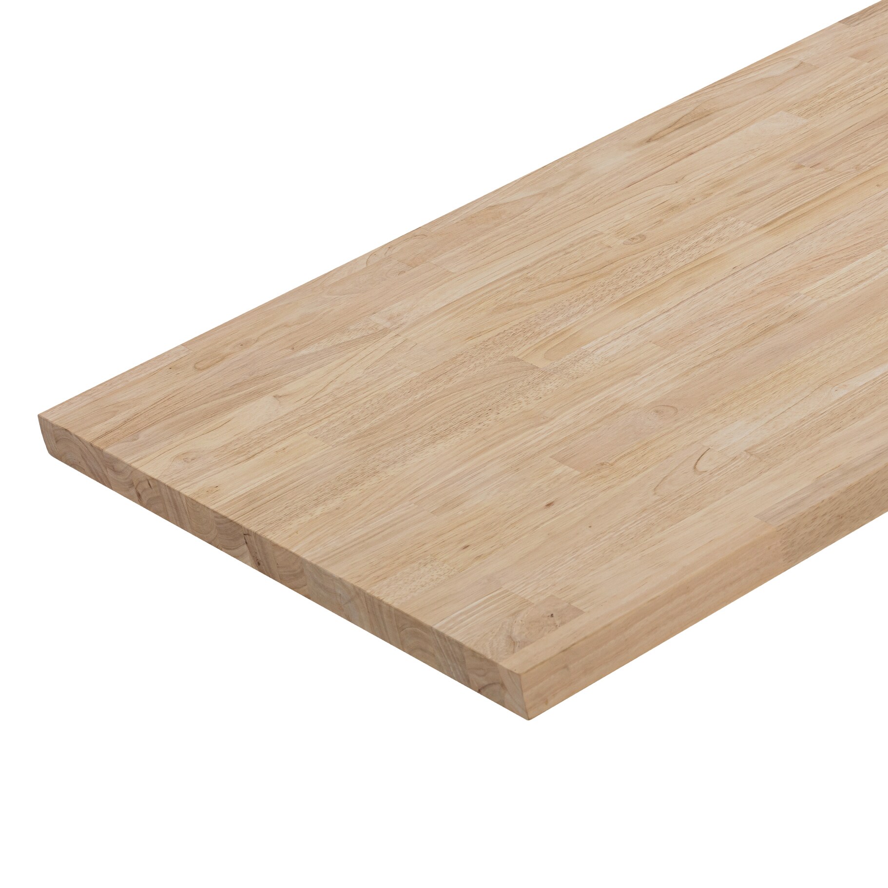allen + roth 4-ft x 25-in x 1.5-in Finger-jointed Natural Hevea Butcher Block Countertop