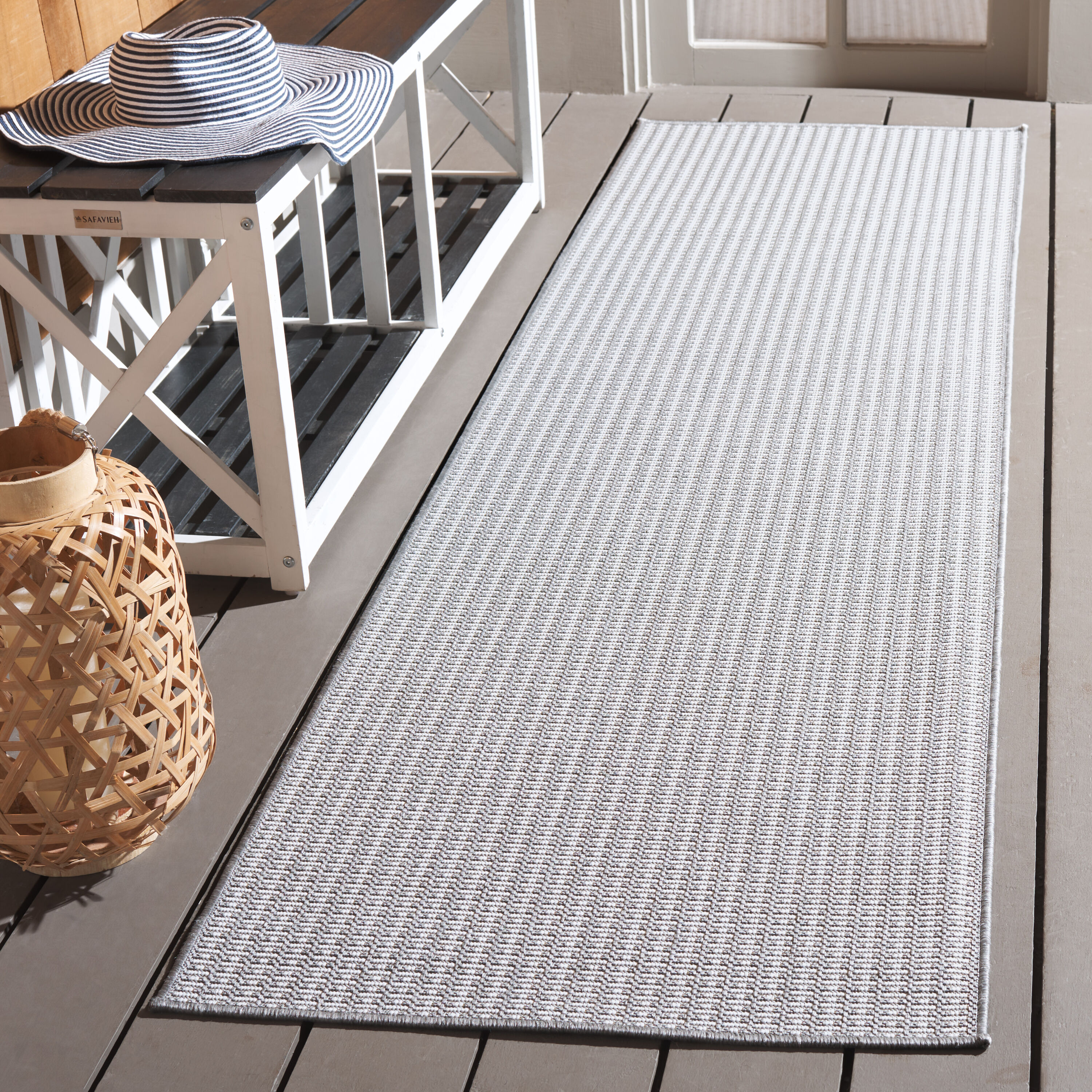 Terrace 802F Grey/Ivory 2 x 8 Rectangular Runner rug