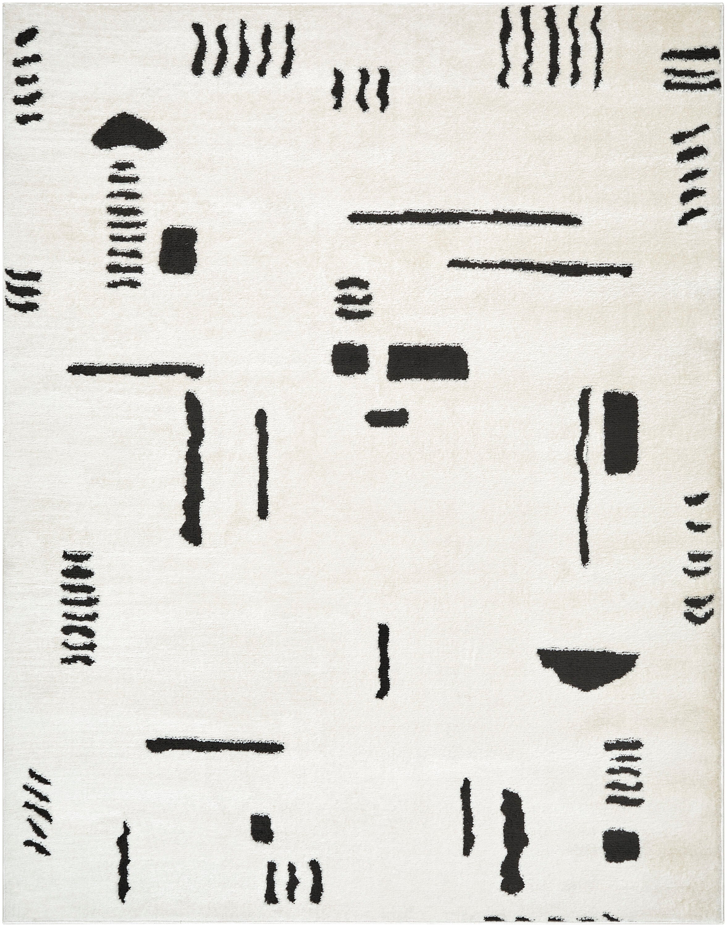 Livabliss FEU2333-2773 2 x 7 (ft) Flatweave Polyester Black Rectangular Indoor Geometric Global Runner rug