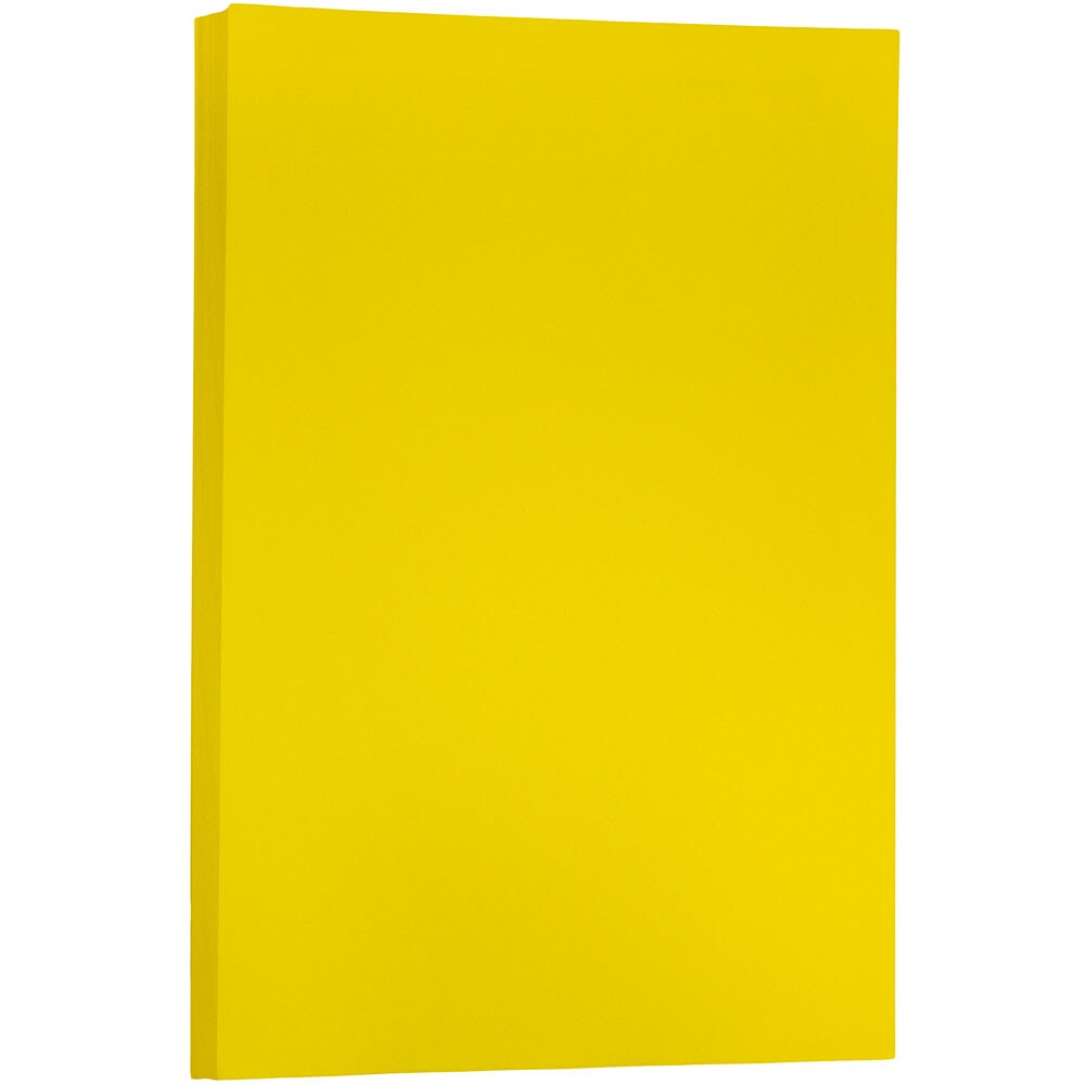 JAM Paper 16728463 Matte Tabloid Paper, 11" x 17", Yellow, 100/Pack