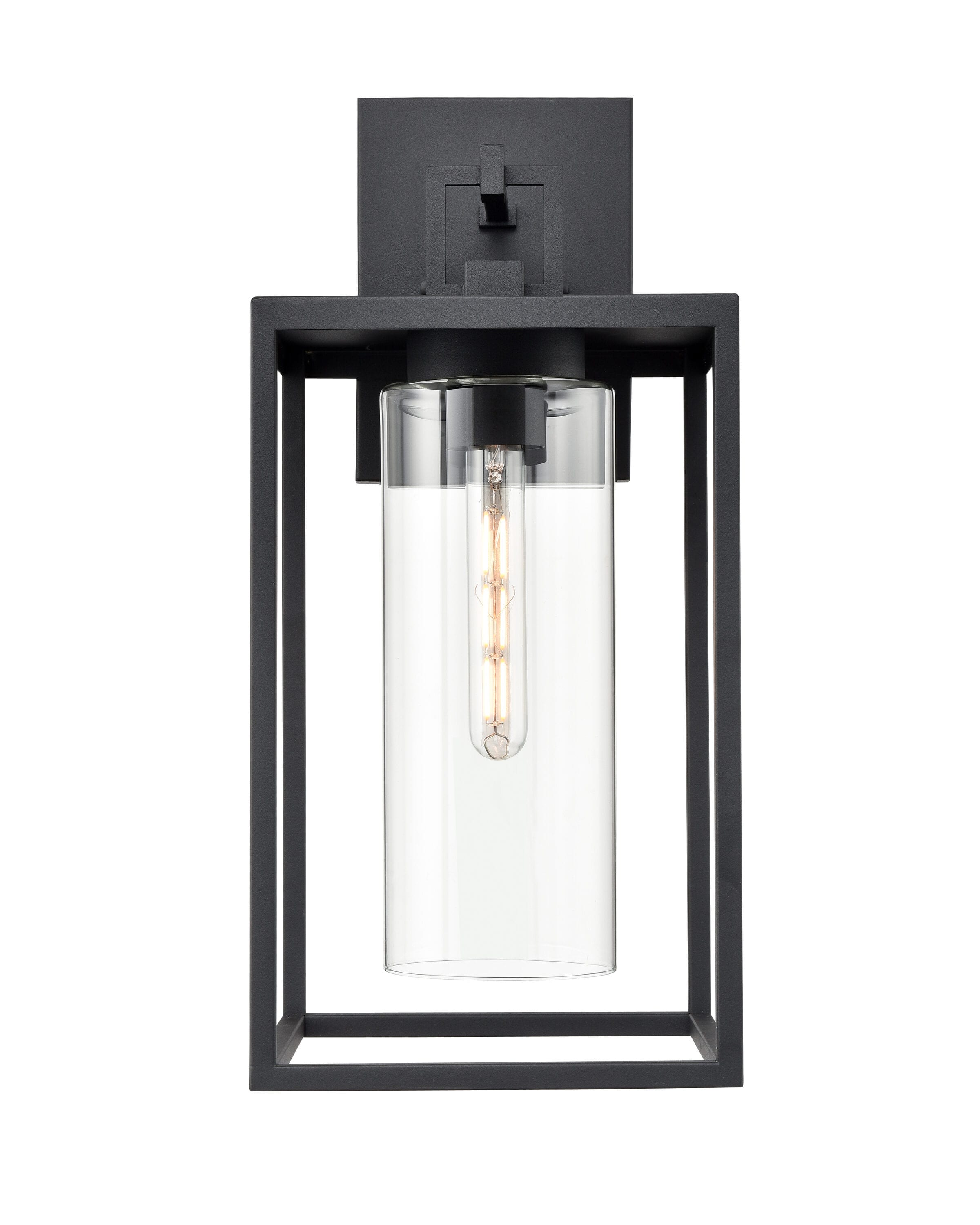 Millennium Lighting 93131-TBK Ellway 1 -Light 20-in H Matte Black Hardwired Outdoor Wall Light