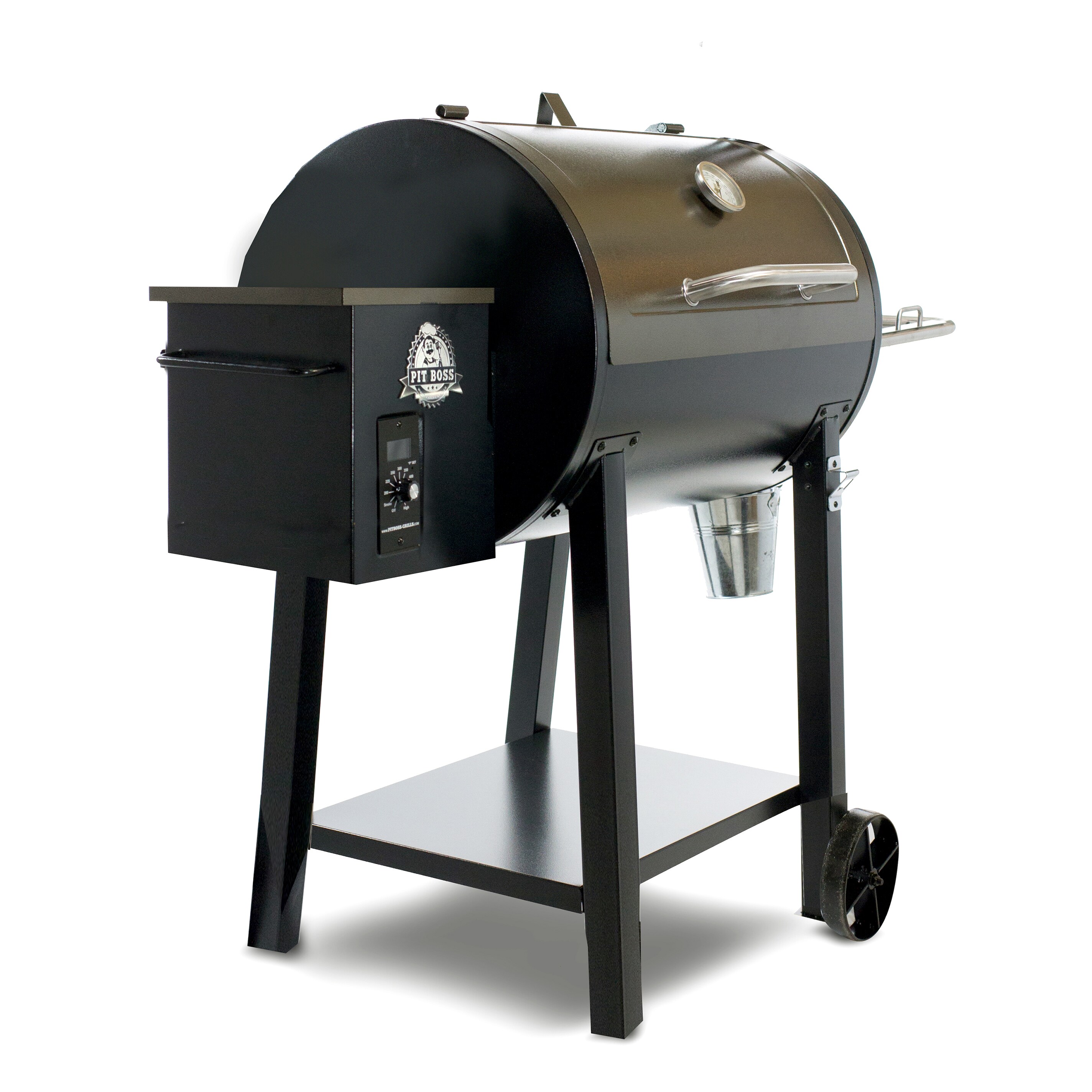 Pit Boss Wood Pellet 465-Sq in Two-tone Black and Bronze Pellet Grill ...