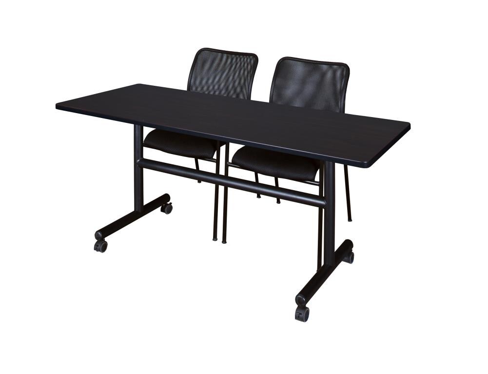Regency MKFT6024MW75BK Training Brown 4-Person Training Table (60-in W x 29-in H)