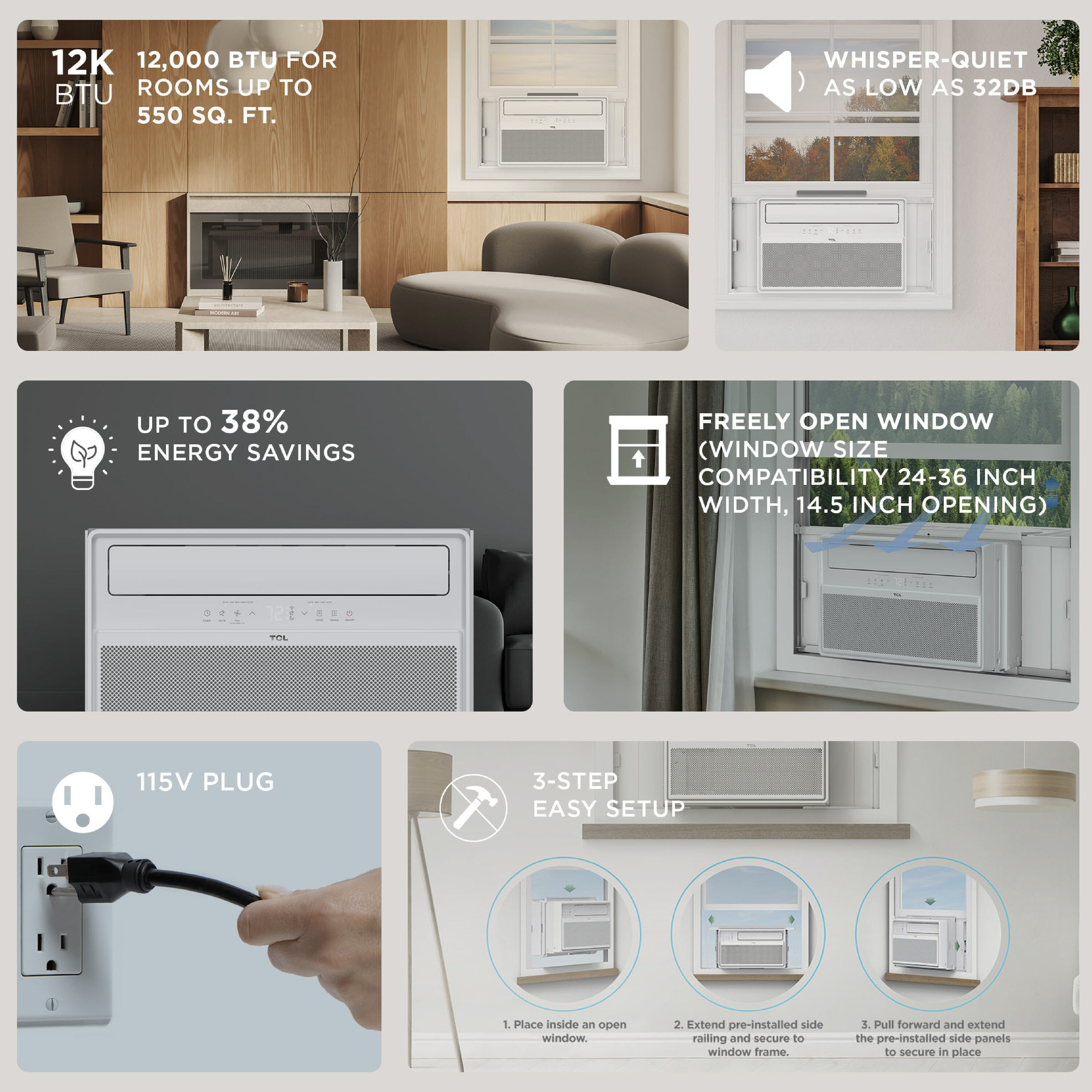TCL H12W4KW Window-Air-Conditioners - View #7