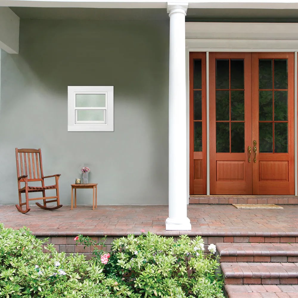 JELD-WEN V-2500 25-1/4-in x 24-3/4-in White Exterior White Interior ...